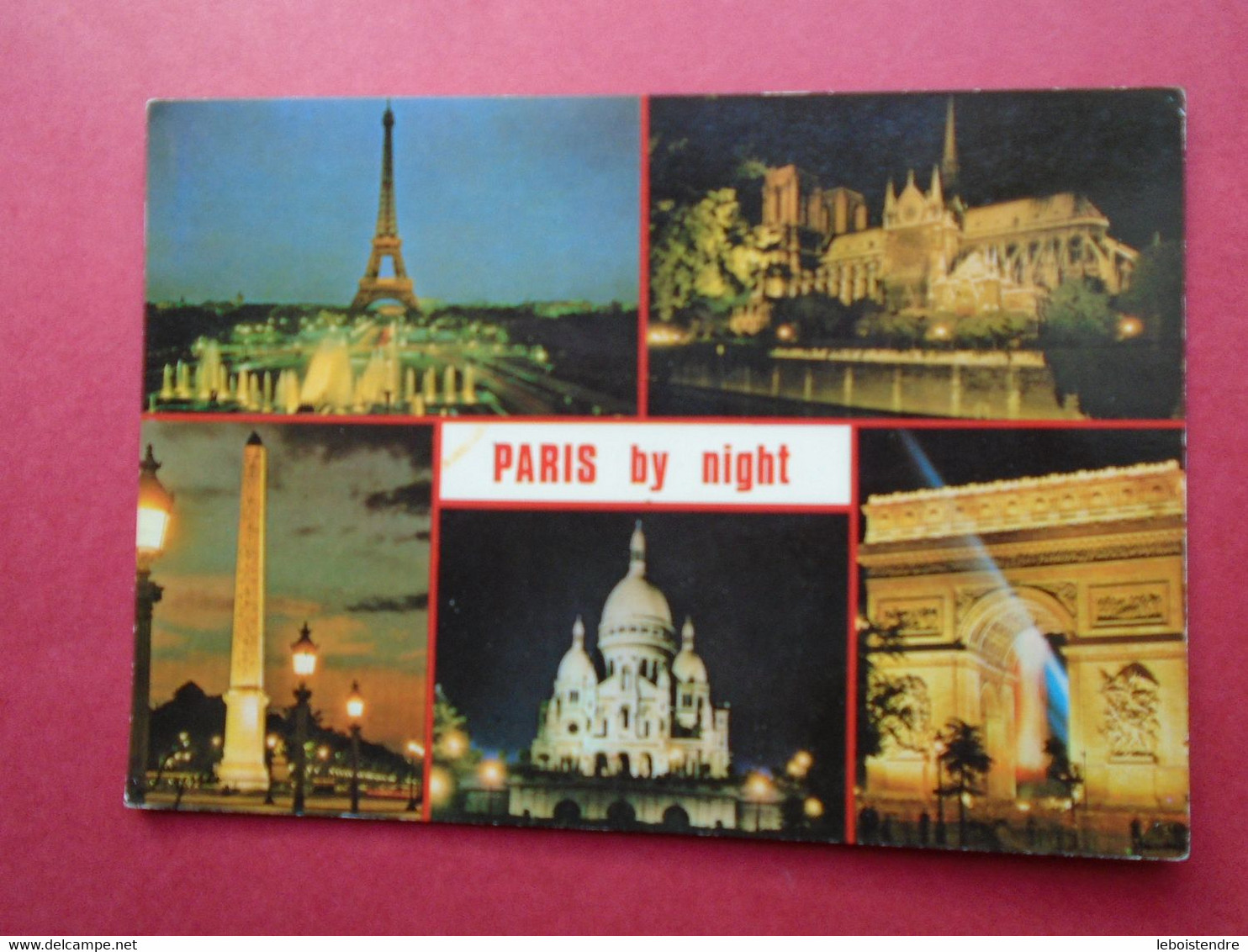 CPM PARIS BY NIGHT  MULTI VUES   VOYAGEE TIMBRE