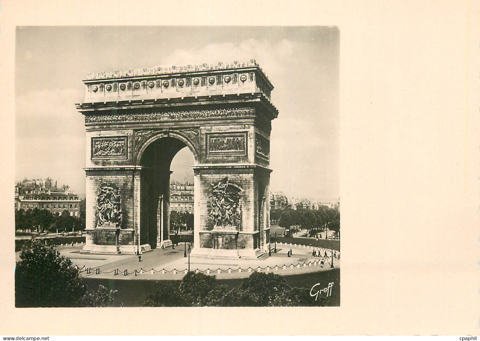 CPM Paris l arc de triomphe