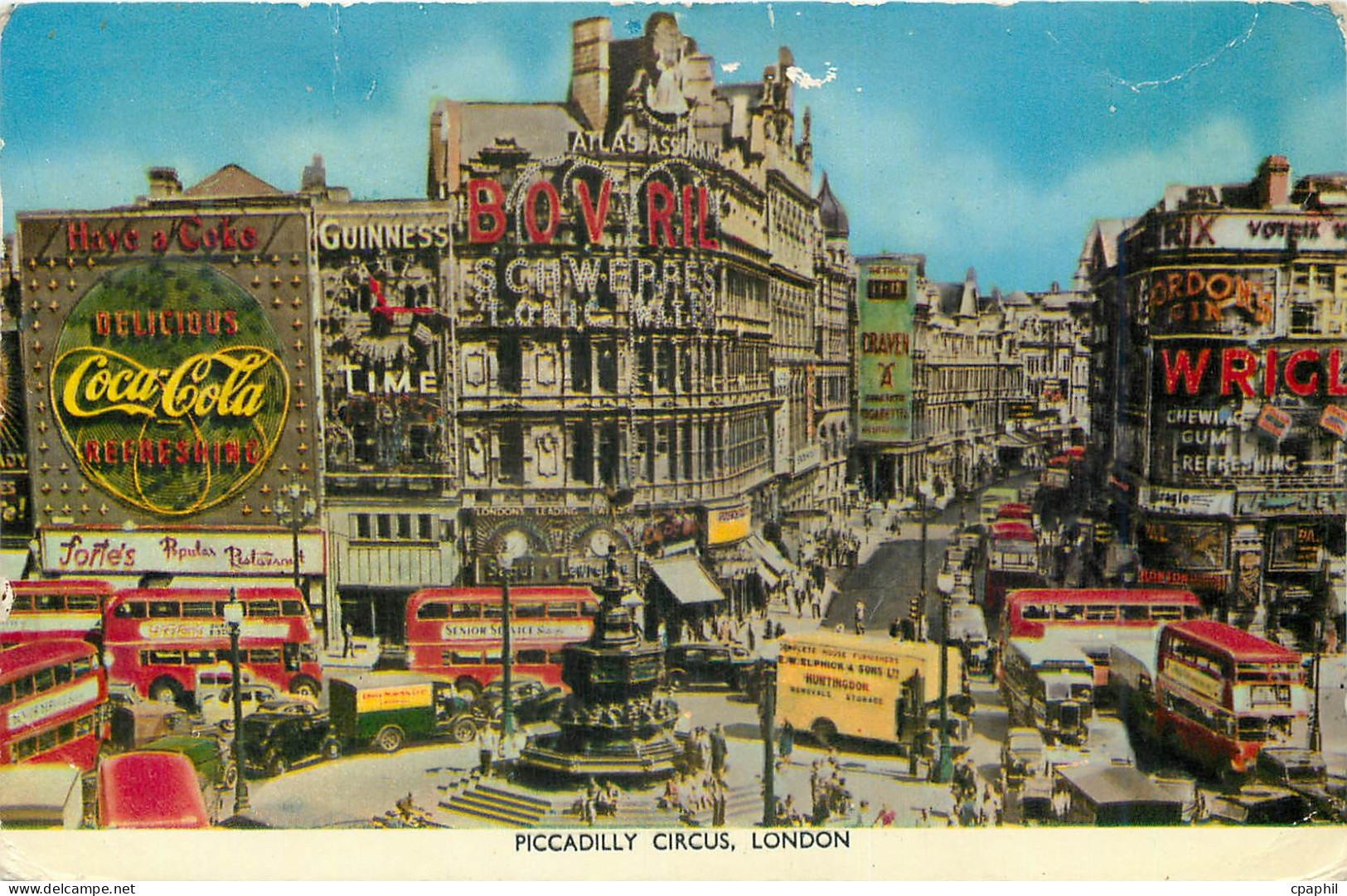 CPM Piccadilly Circus London Coca Cola Autobus