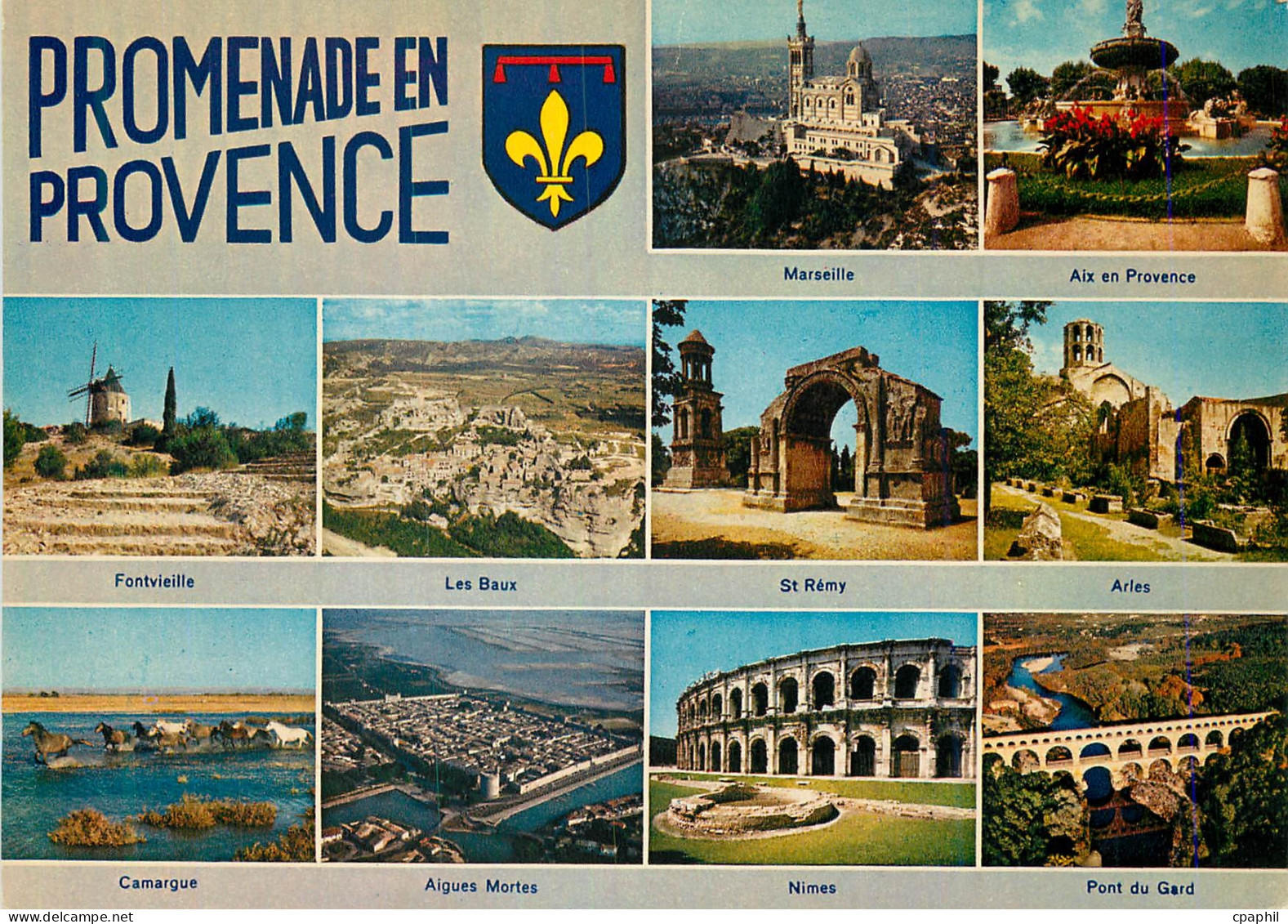 CPM Promenade en Provence Marseille Aix en Provence Fontvieille Les Beaux St Remy Arles