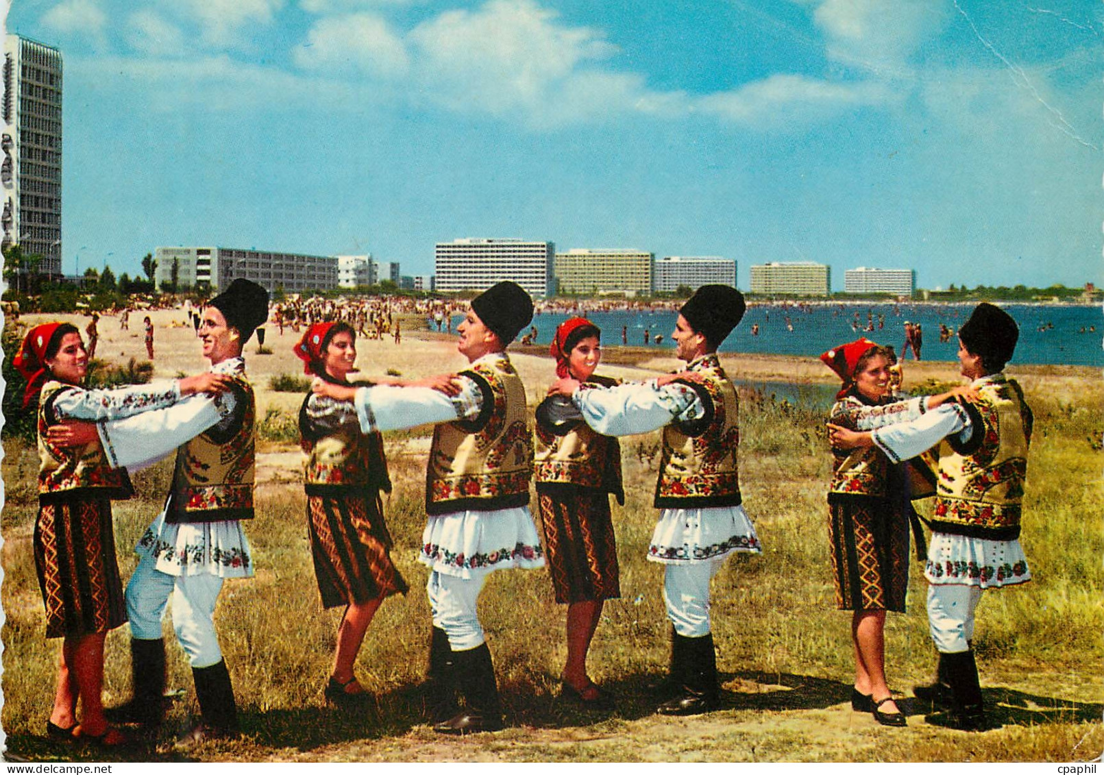 CPM Romania Equipe de danses populaires du Nord de la Moldavia a Mamaia Folklore