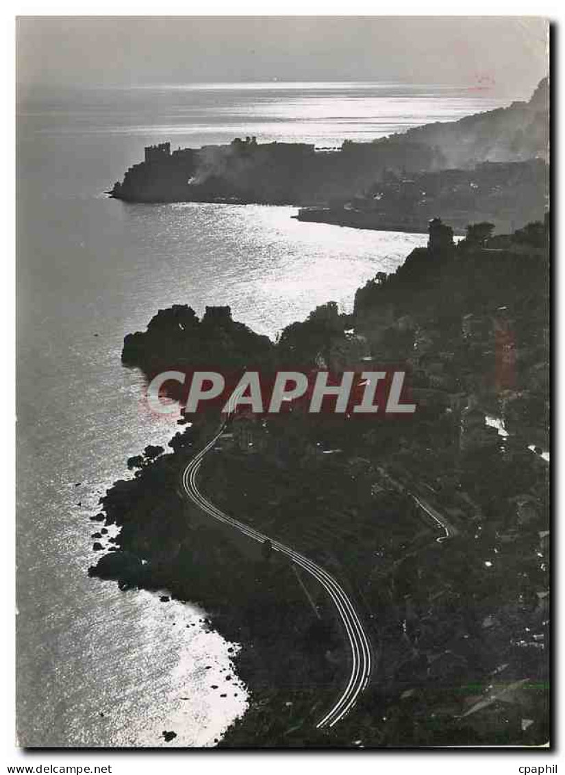 CPM Roquebrune Cap Martin Contre jour Au fond le Rocher de Monaco