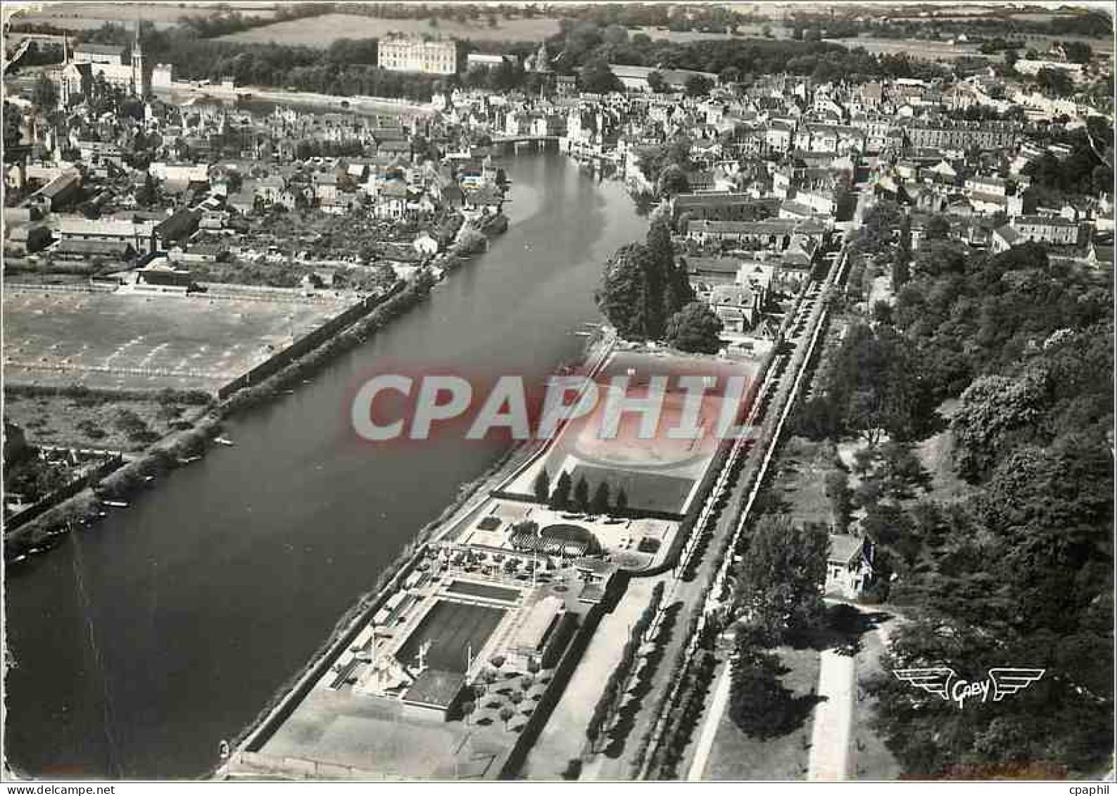 CPM Sable sur Sarthe Vue generale et la Sarthe