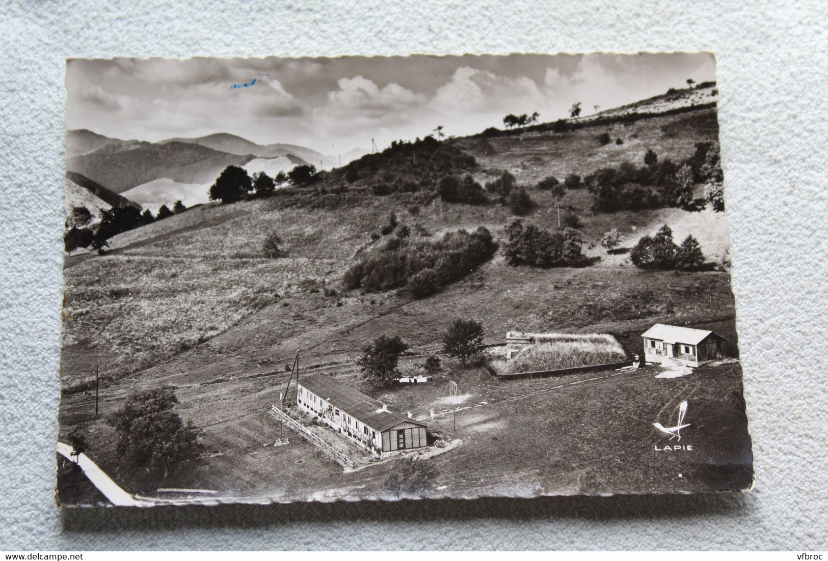 Cpm, saint Amarin, la colonie de vacances les Cigognes, série : en avion au dessus de , haut Rhin, Alsace