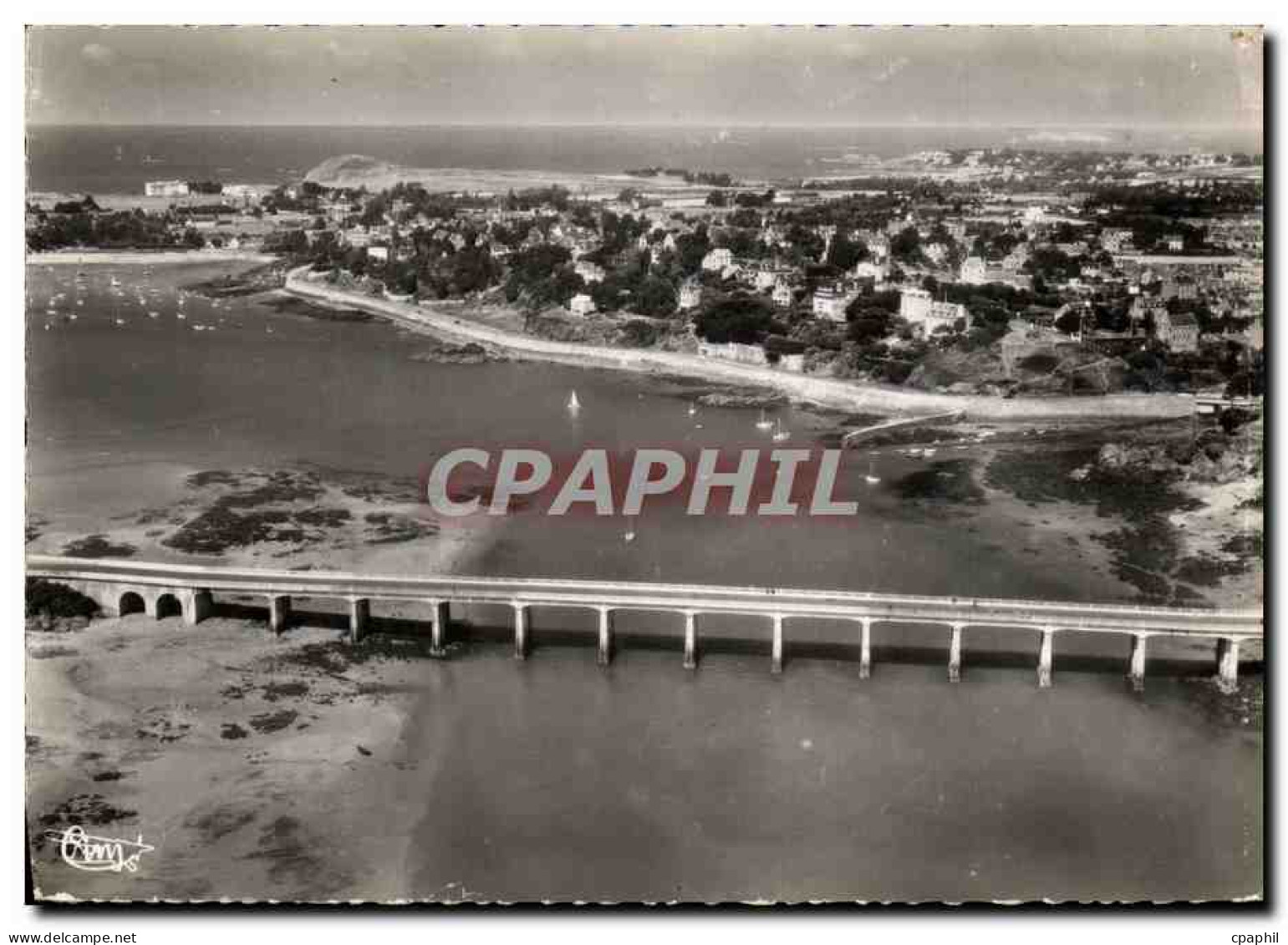 CPM Saint Briac Vue aerienne Le pont du Fremur et vue d ensemble des villas