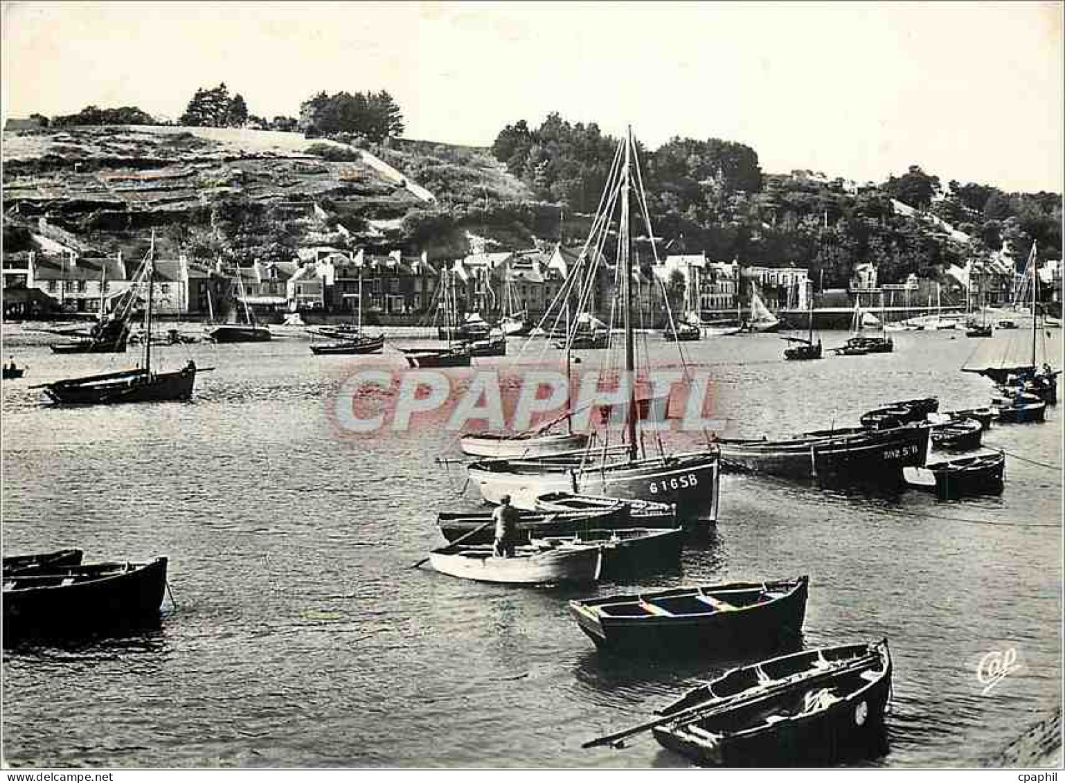 CPM Saint Brieuc Bateaux dans le Port du Legee Bateaux