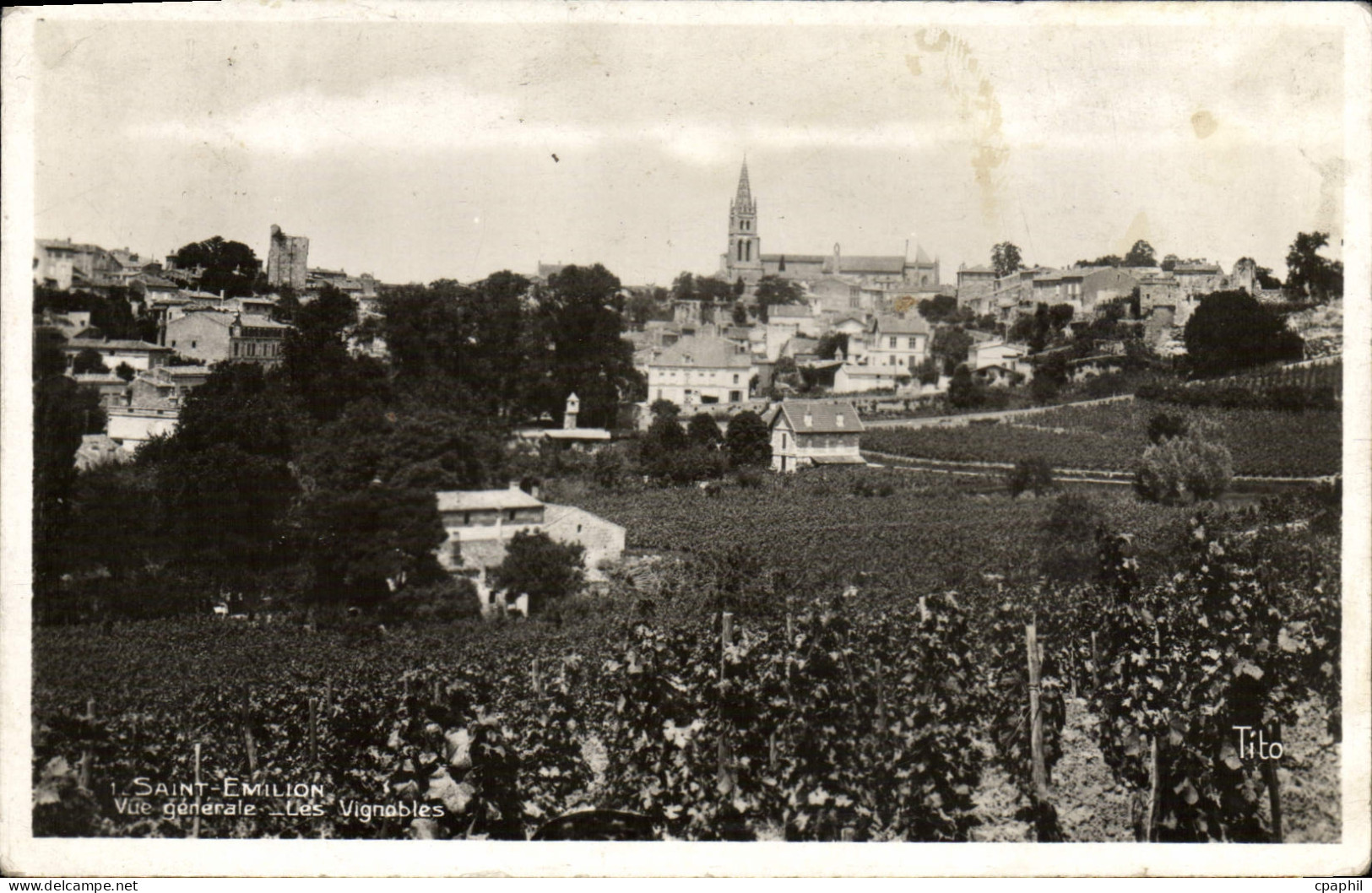 CPM Saint Emilion Vue generale Les vignobles