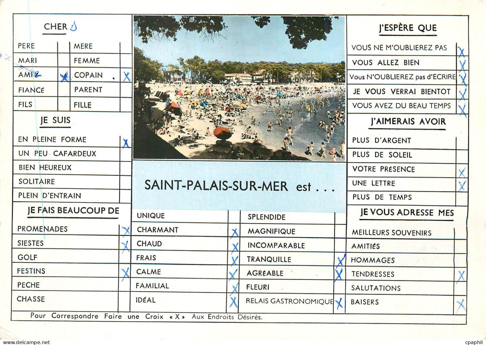 CPM Saint Palais sur Mer