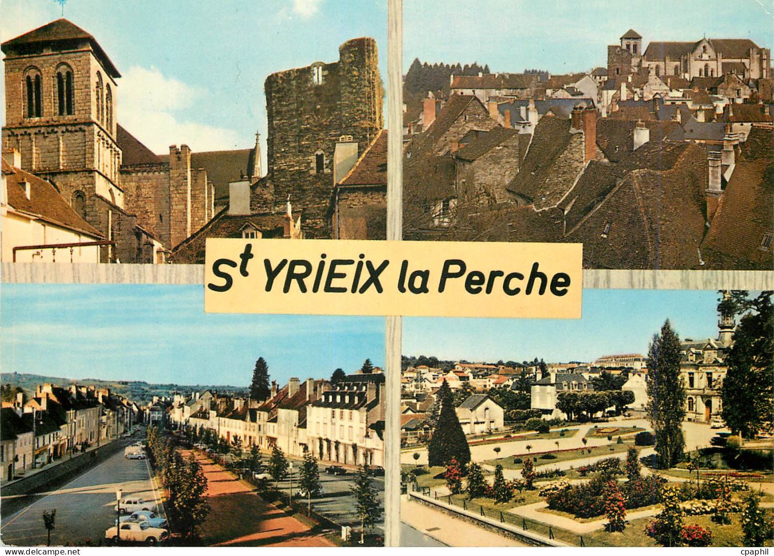 CPM Saint Yrieix La Perche Haute Vienne La Collegiate dy Moutier et la Tour