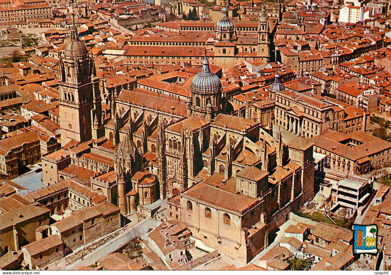 CPM Salamanca Les Cathedrale Vue Aerienne