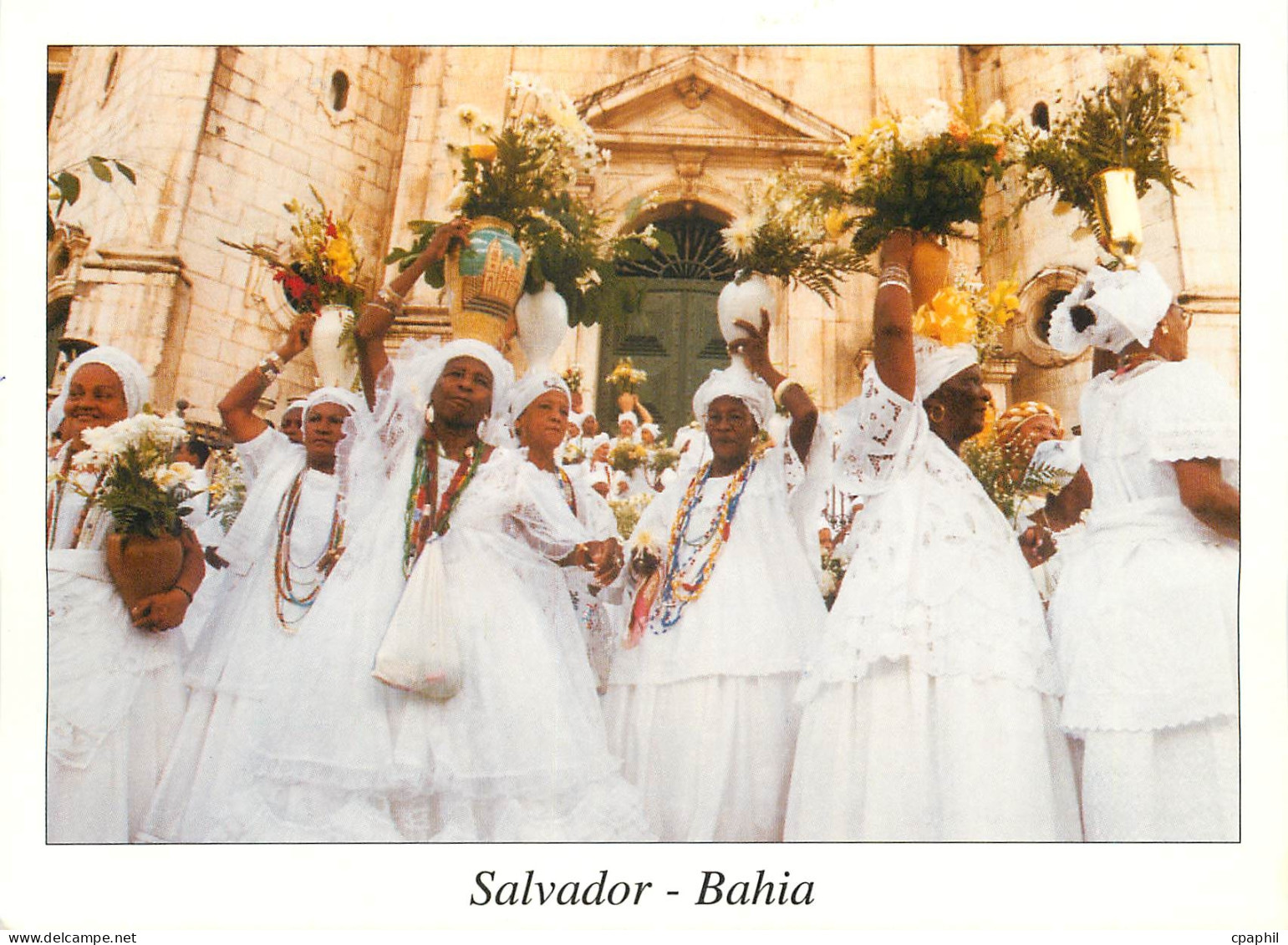 CPM Salvador Bahia Brasil Procession of typical baianas