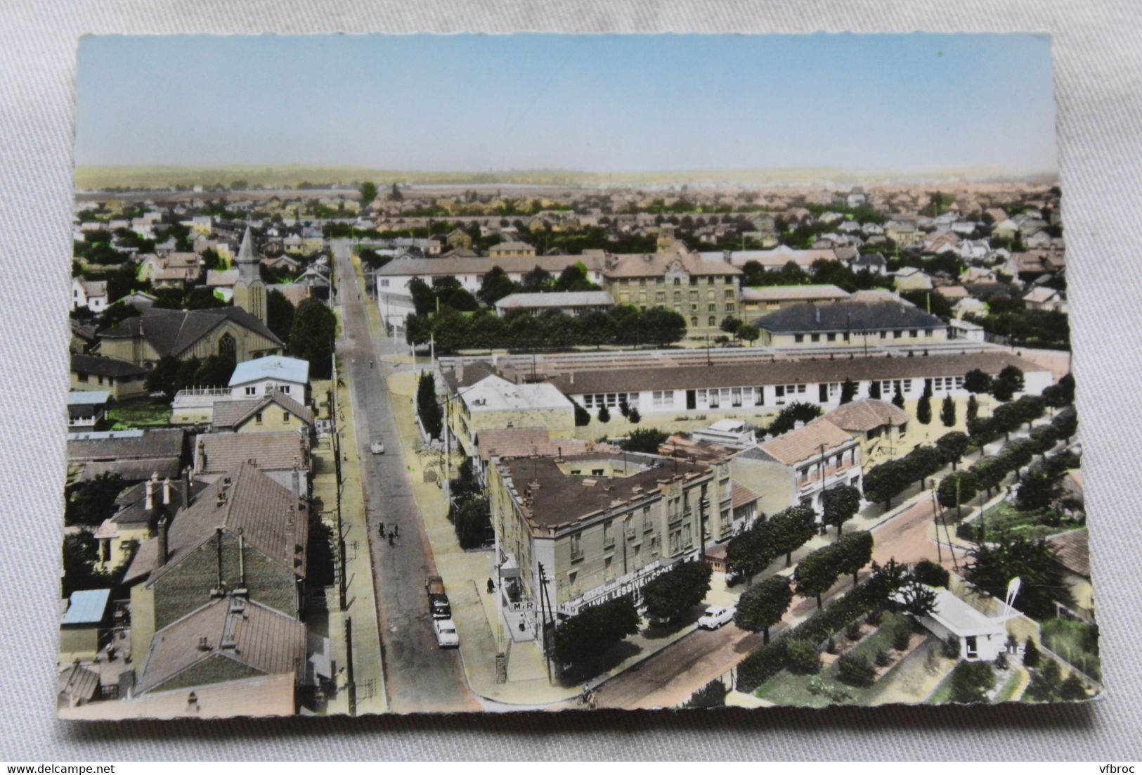 Cpm, Savigny sur Orge, vue générale, l'église sainte Thérèse, les écoles, Essonne 91