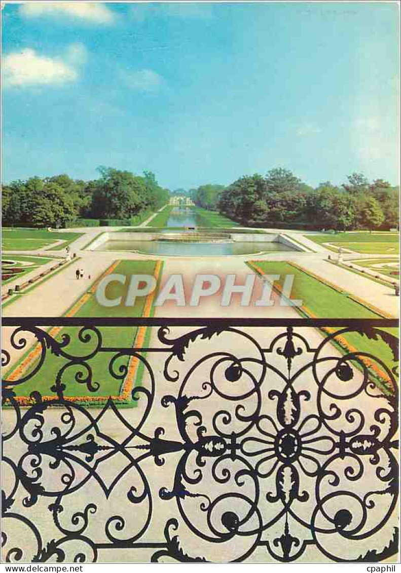 CPM Schleissheim Neues Schloss Blick von der Galerie auf den Garten