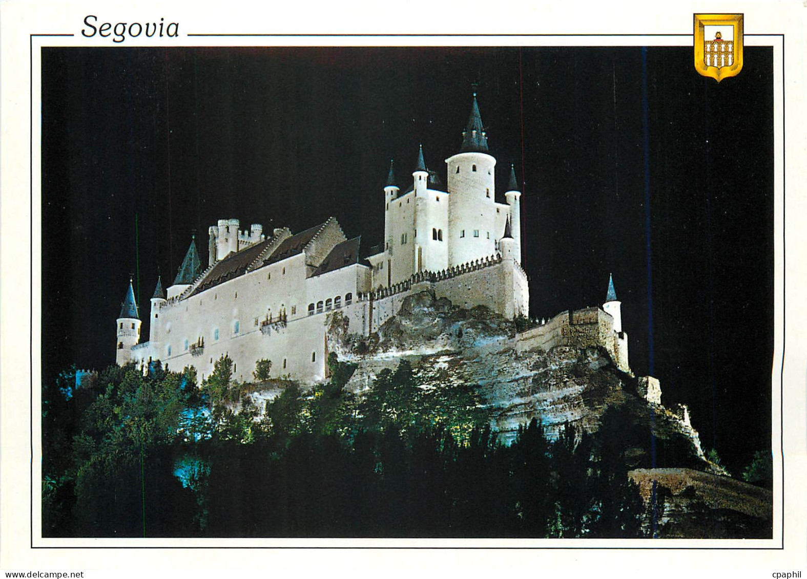 CPM Segovia Alcazar Vue nocturne