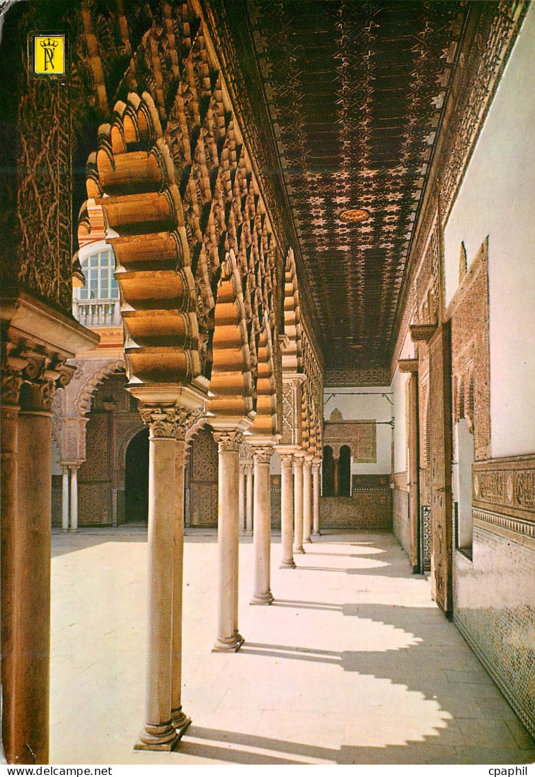 CPM Sevilla reales alcazares de Sevilla galerie du cour des pucelles
