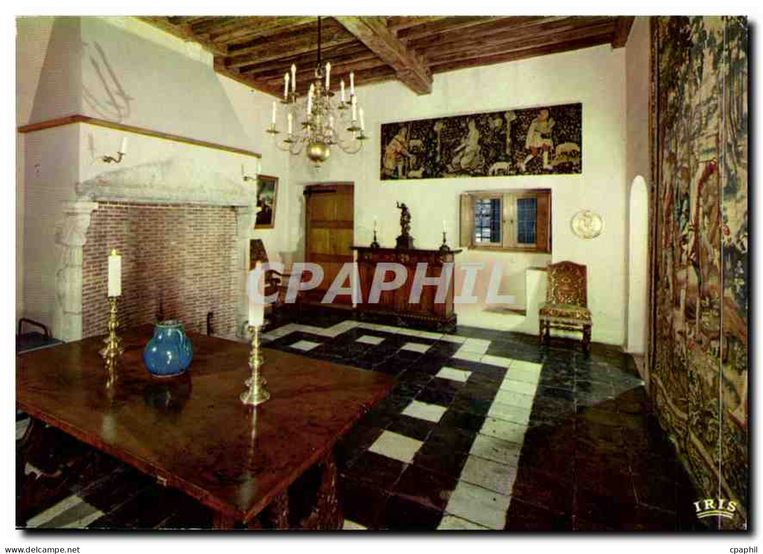 CPM Slot van Laarne Zaal eeuw Chateau Feodal de Laarne Salle du XV siecle