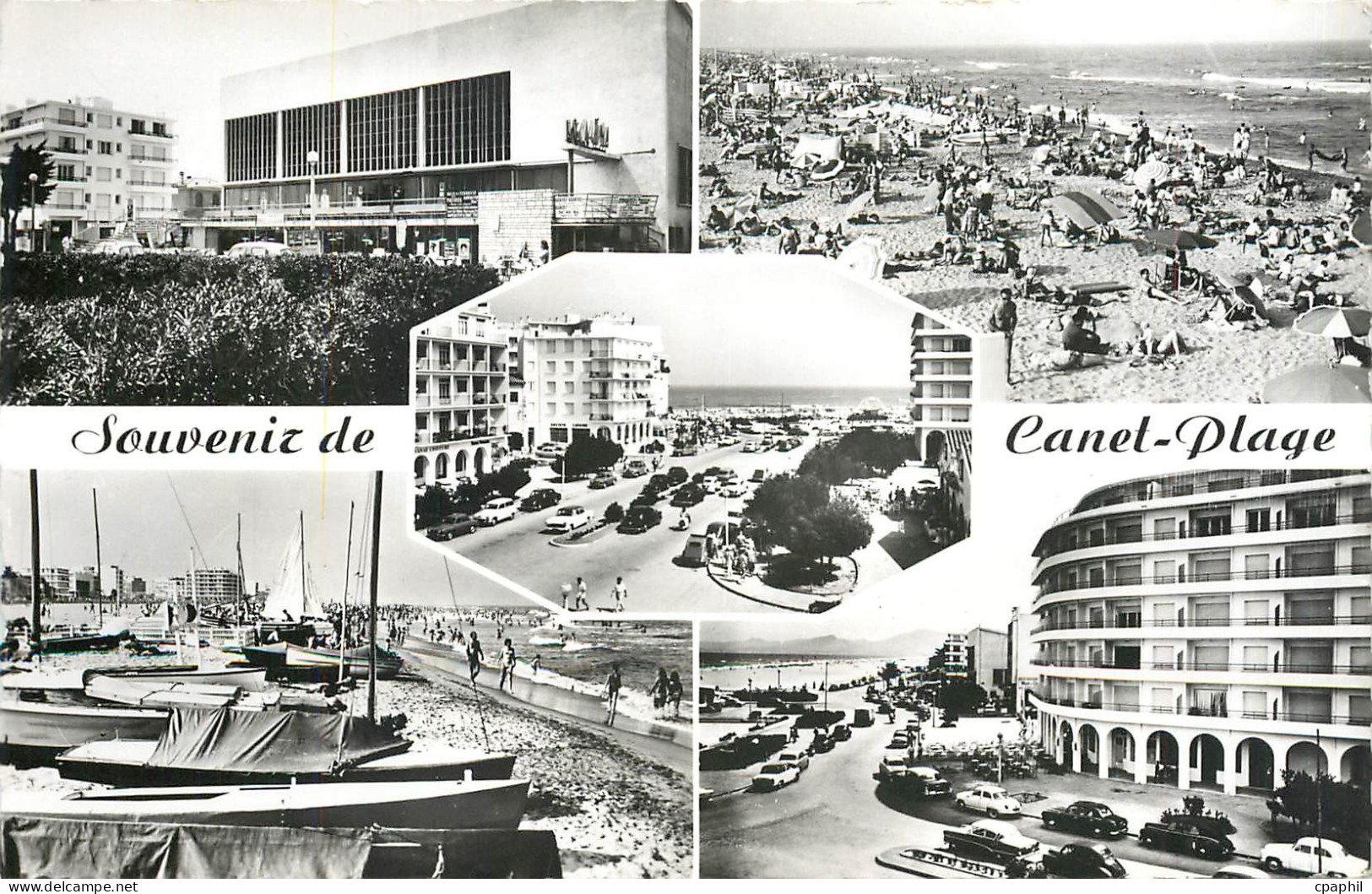 CPM Souvenir de Canet Plage Le casino La plage Entree de la plage Le front de mer