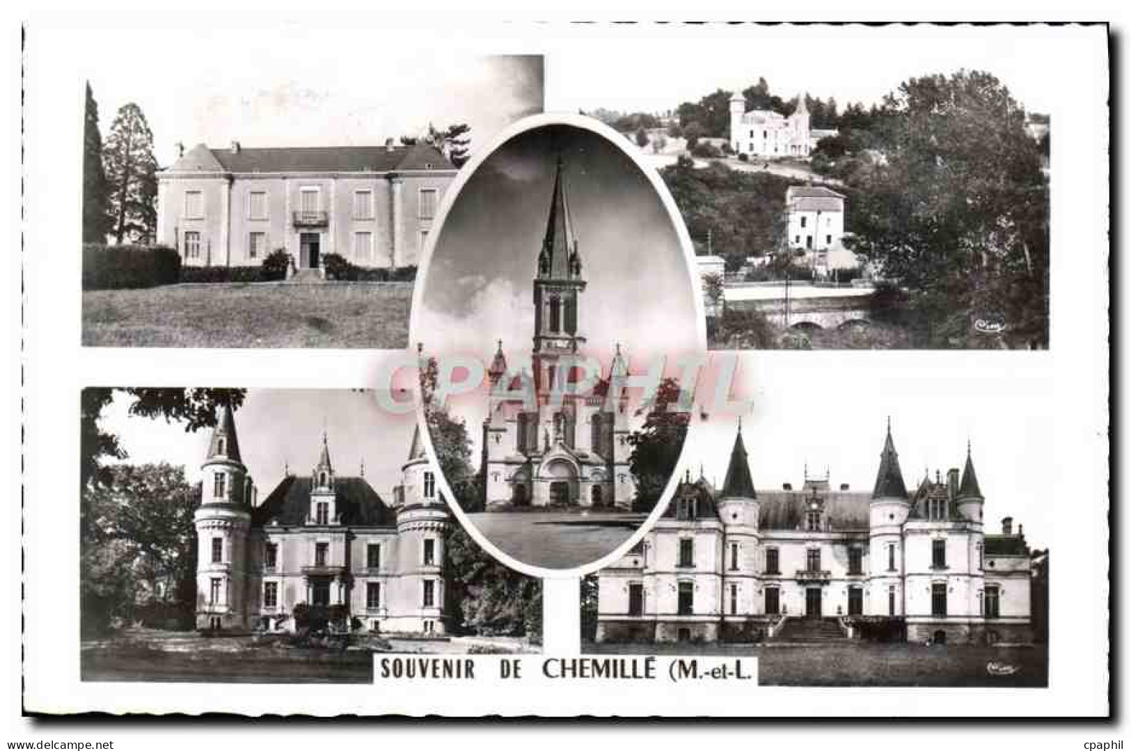 CPM Souvenir De Chemille chateau