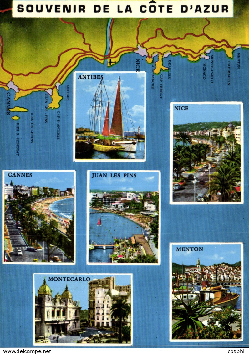 CPM Souvenir de la Cote d'Azur