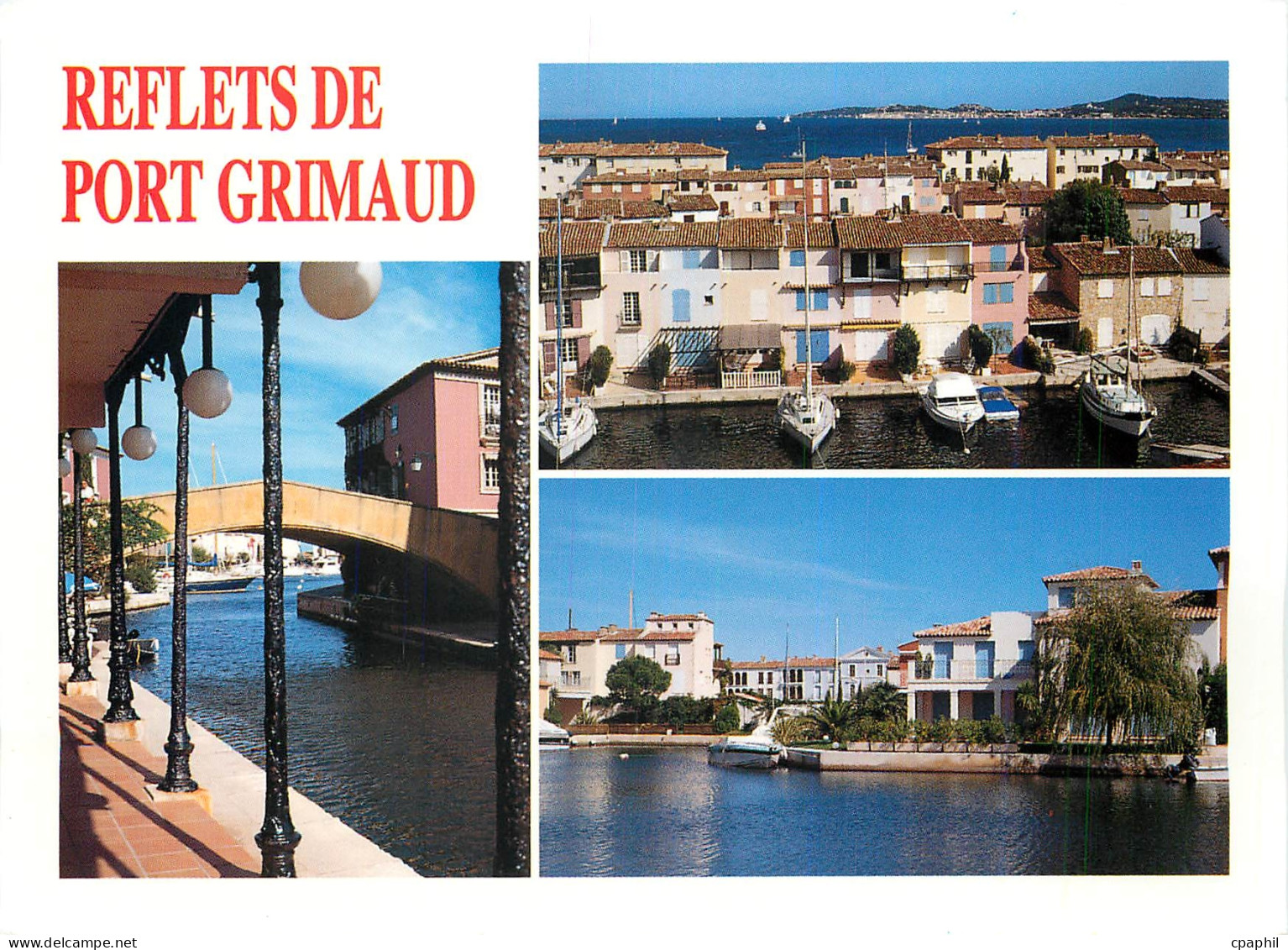 CPM Souvenir de Port Grimaud Cote lacustre