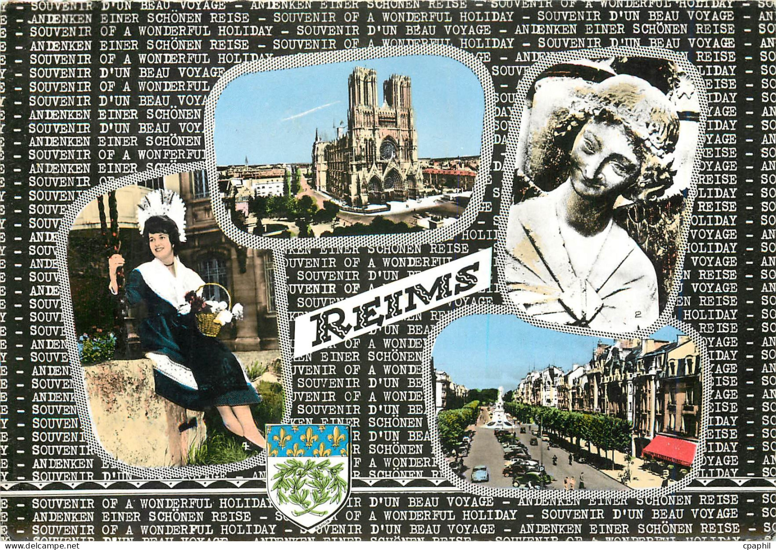 CPM Souvenir de Reims (Marne) Sourire de Reims Folklore