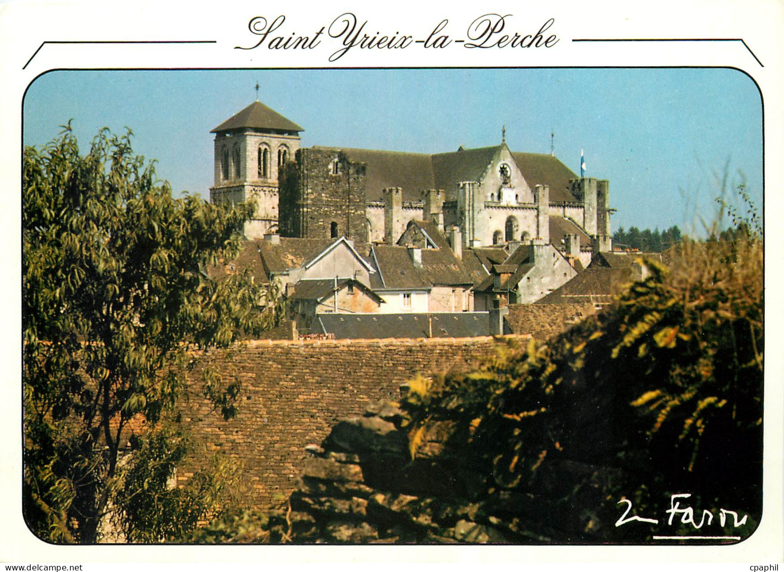 CPM St Yrieix la Perche Hte Vienne Collegiale le Moustier