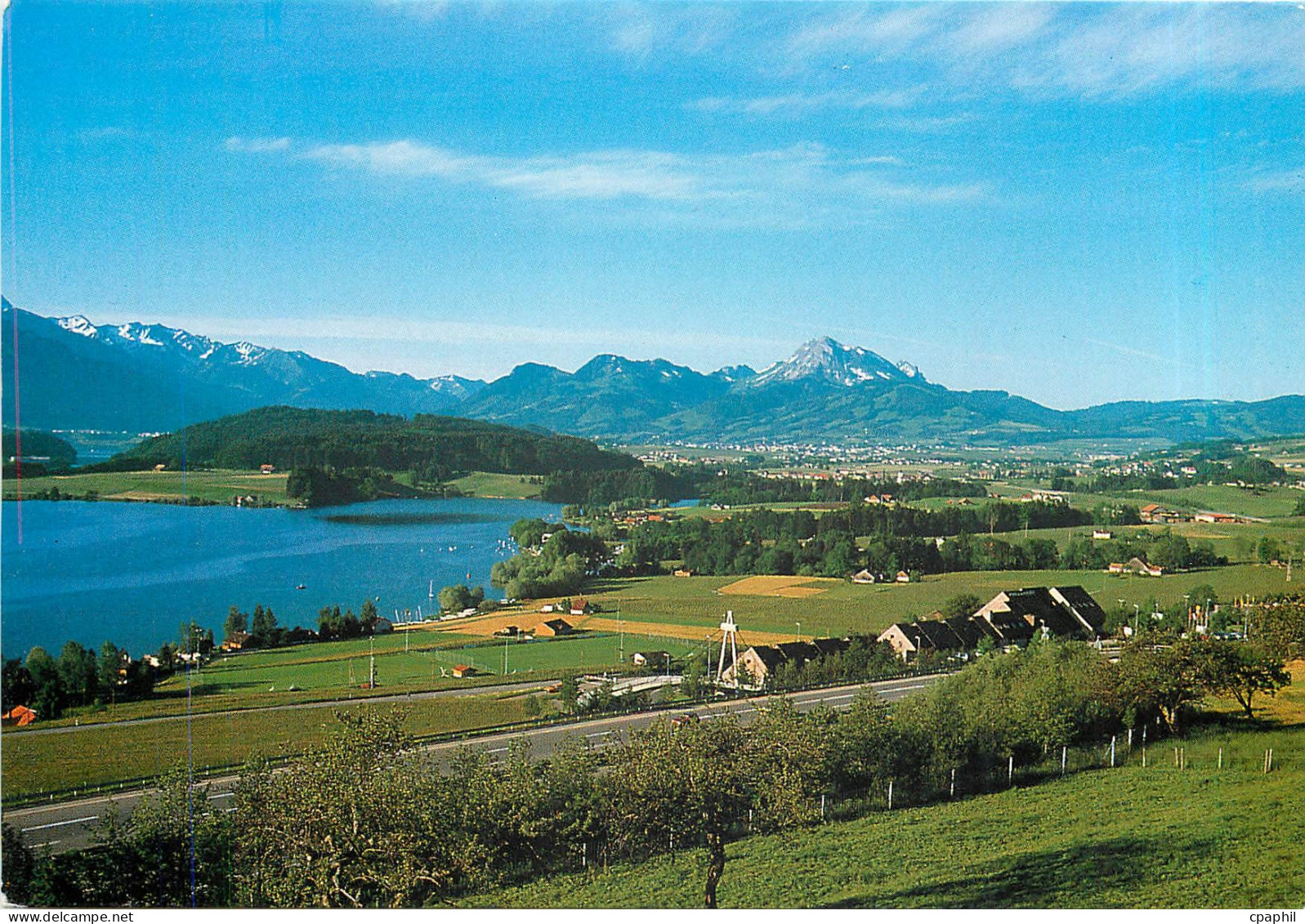 CPM Switzerland Lac de la Gruyere avec le Restoroute