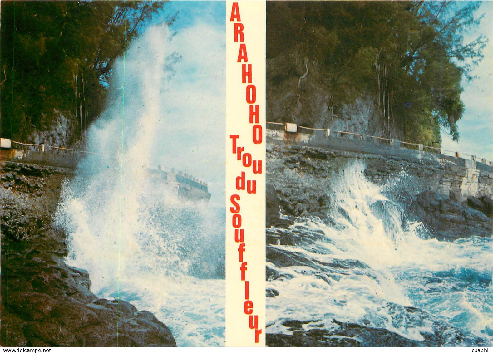 CPM Tahiti The Blowhole of Arahoho on the East Coast of Tahiti