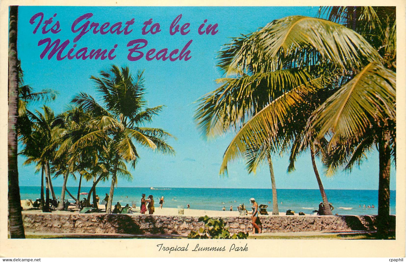 CPM The Golden Sands of Miami Beach Florida