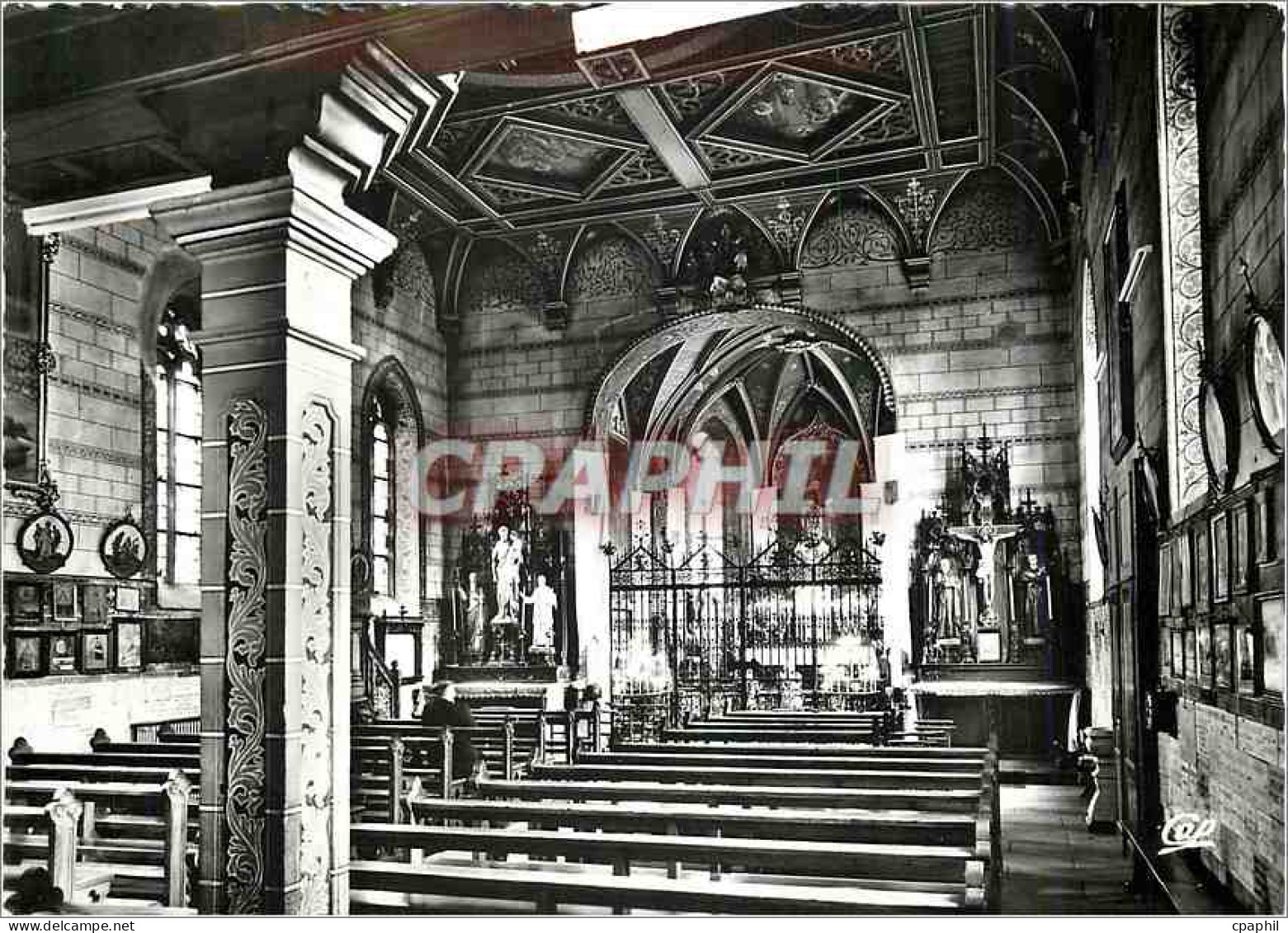 CPM Trois Epis Interieur de la Chapelle Notre Dame