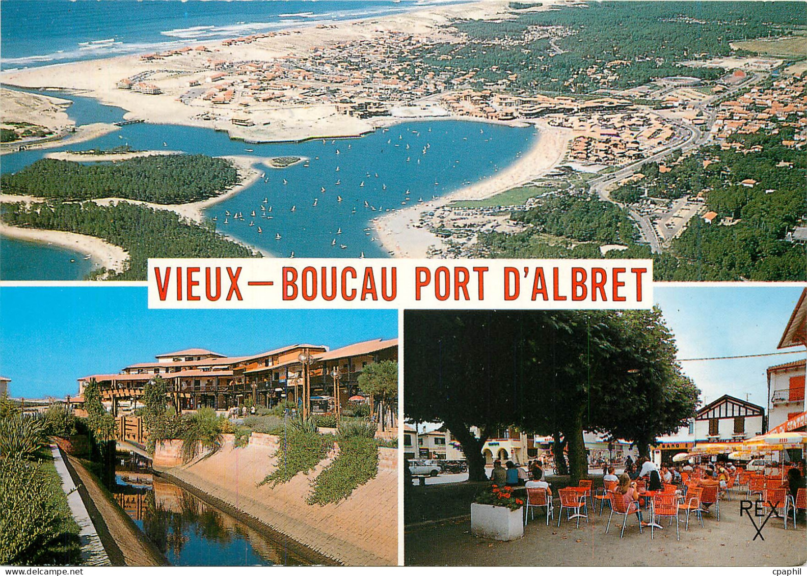 CPM Vieux Boucau Landes Le lac Marin de Port d'Albret Le Mail