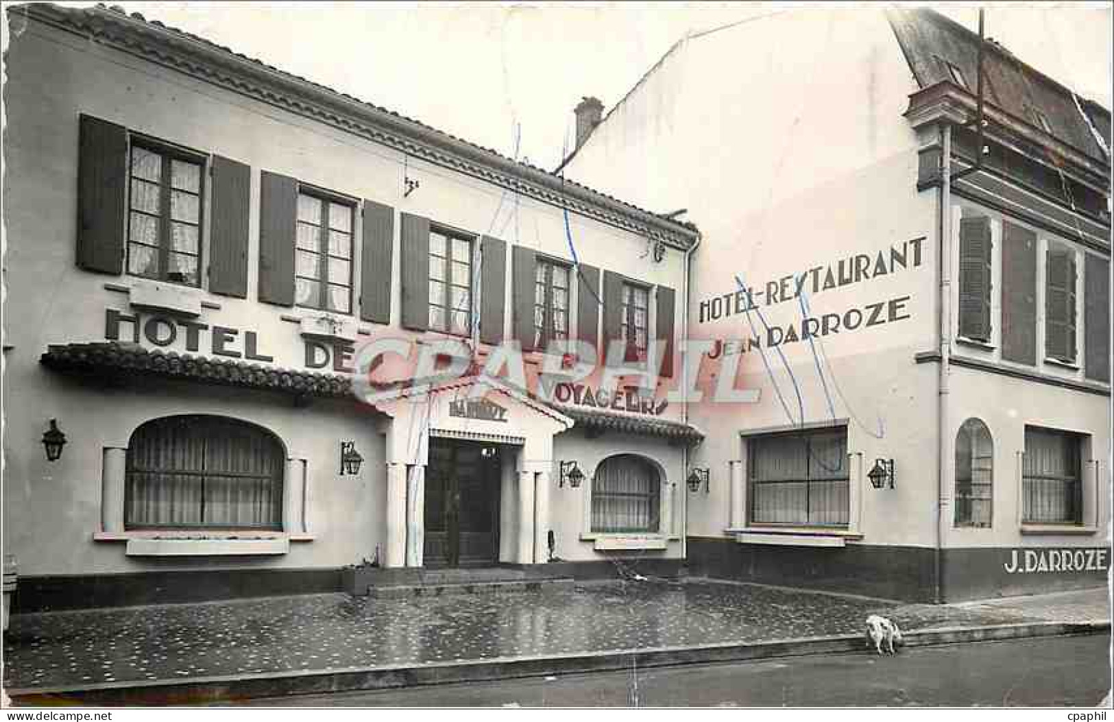 CPM Villeneuve de Marsan Landes Hotel de Voyageur