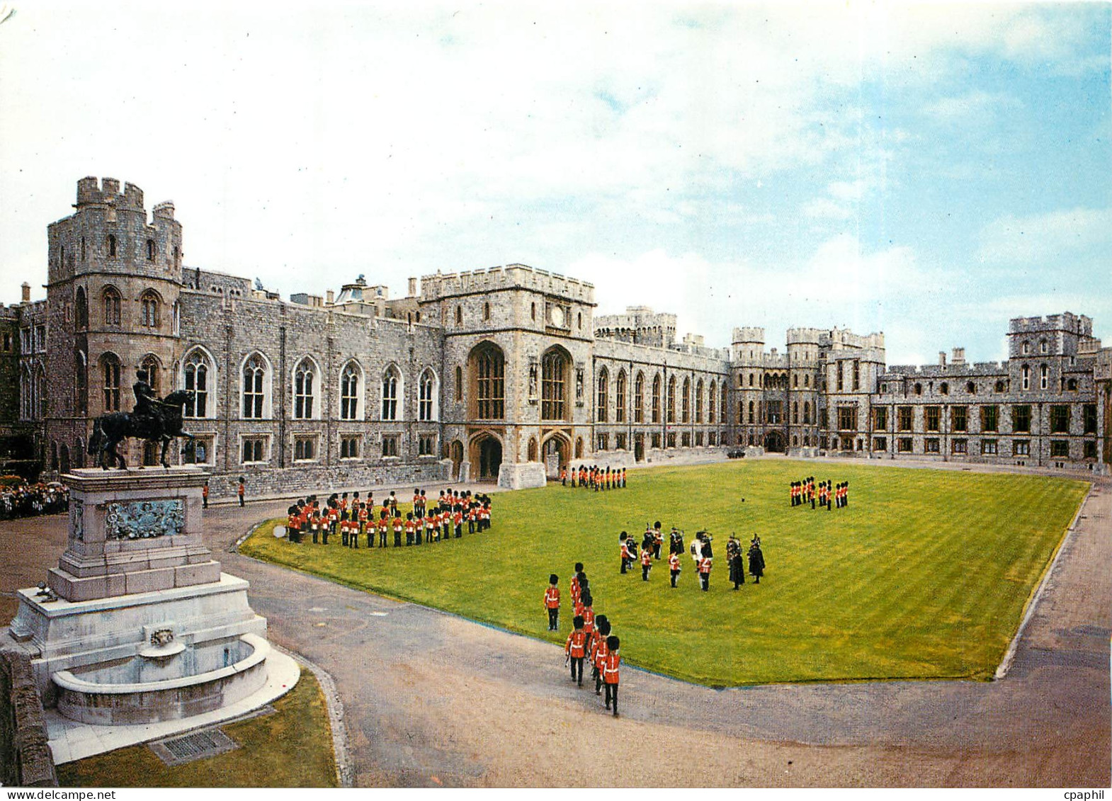 CPM Windsor Castle Berkshire The Band and Castle Guards in the Quadrangle at Windsor Castle