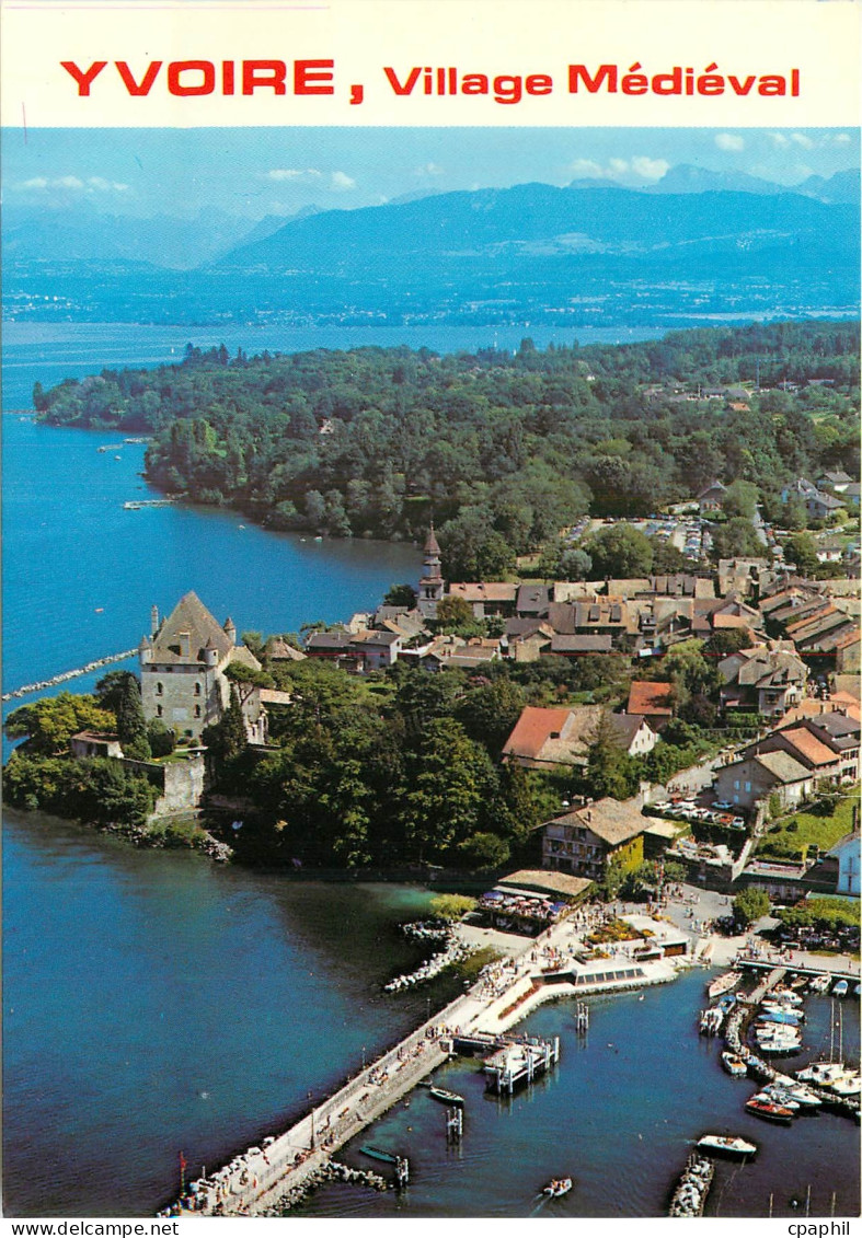 CPM Yvoire Haute Savoie Village medieval fleuri au bord du Lac Leman