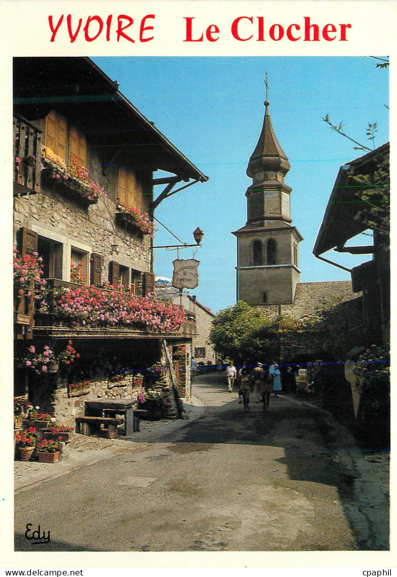 CPM Yvoire Le Clocher sur les Rives du Lac Leman (Hte Savoie) Images de Chez Nous Yvoire village Medieval