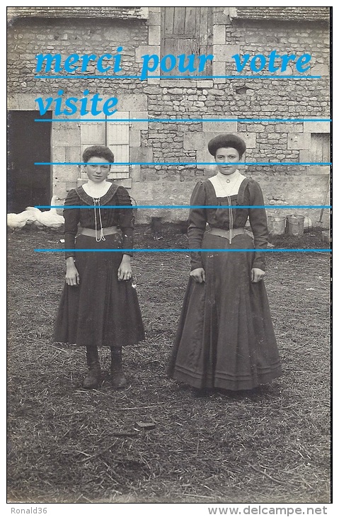 cpp 86 DANGE SAINT st ROMAIN ou env , cour de ferme basse cour oie , jeunes filles ( H GAUTIER bijoutier  photographe  )