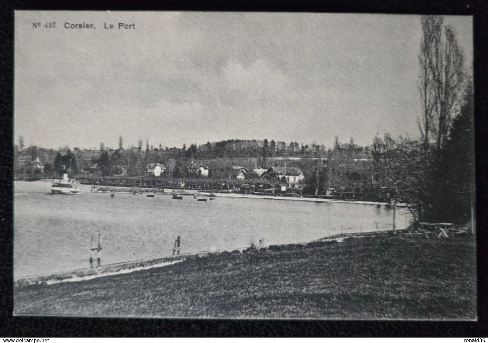 cpp Suisse Genève environ CORSIER Le port / pré bateau habitations quai / N 497