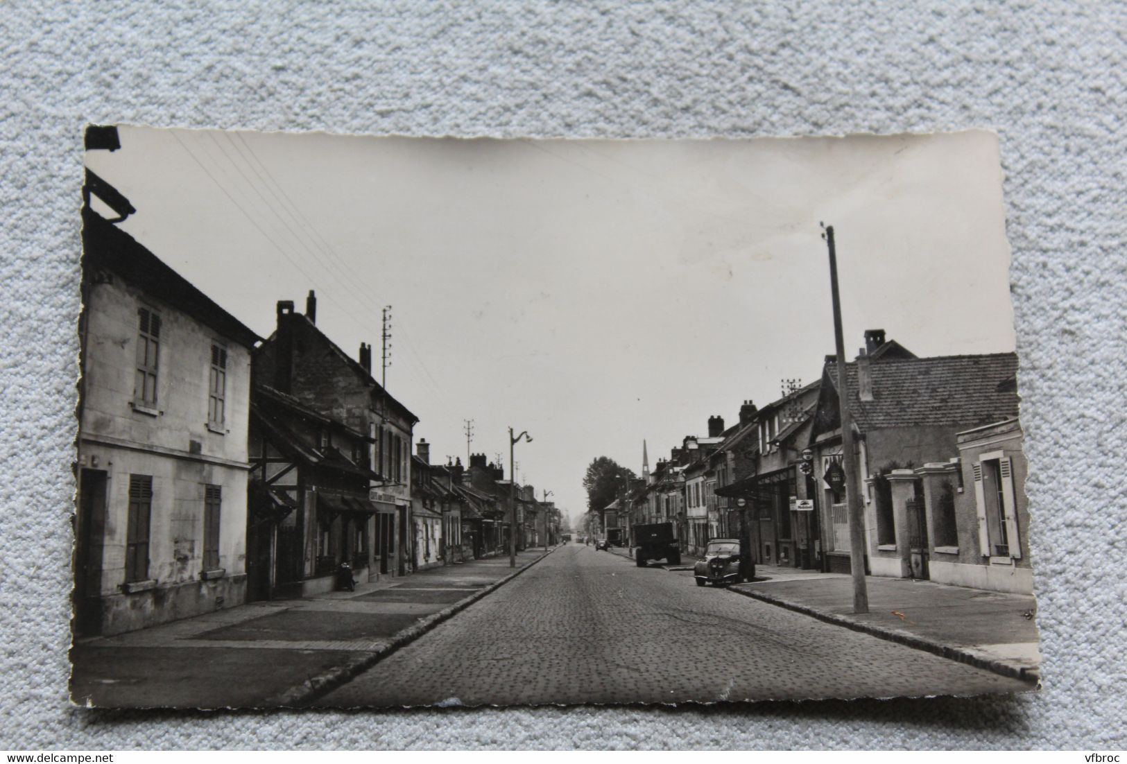 Cpsm 1947, Pont sainte Maxence, la route Nationale, Oise 60