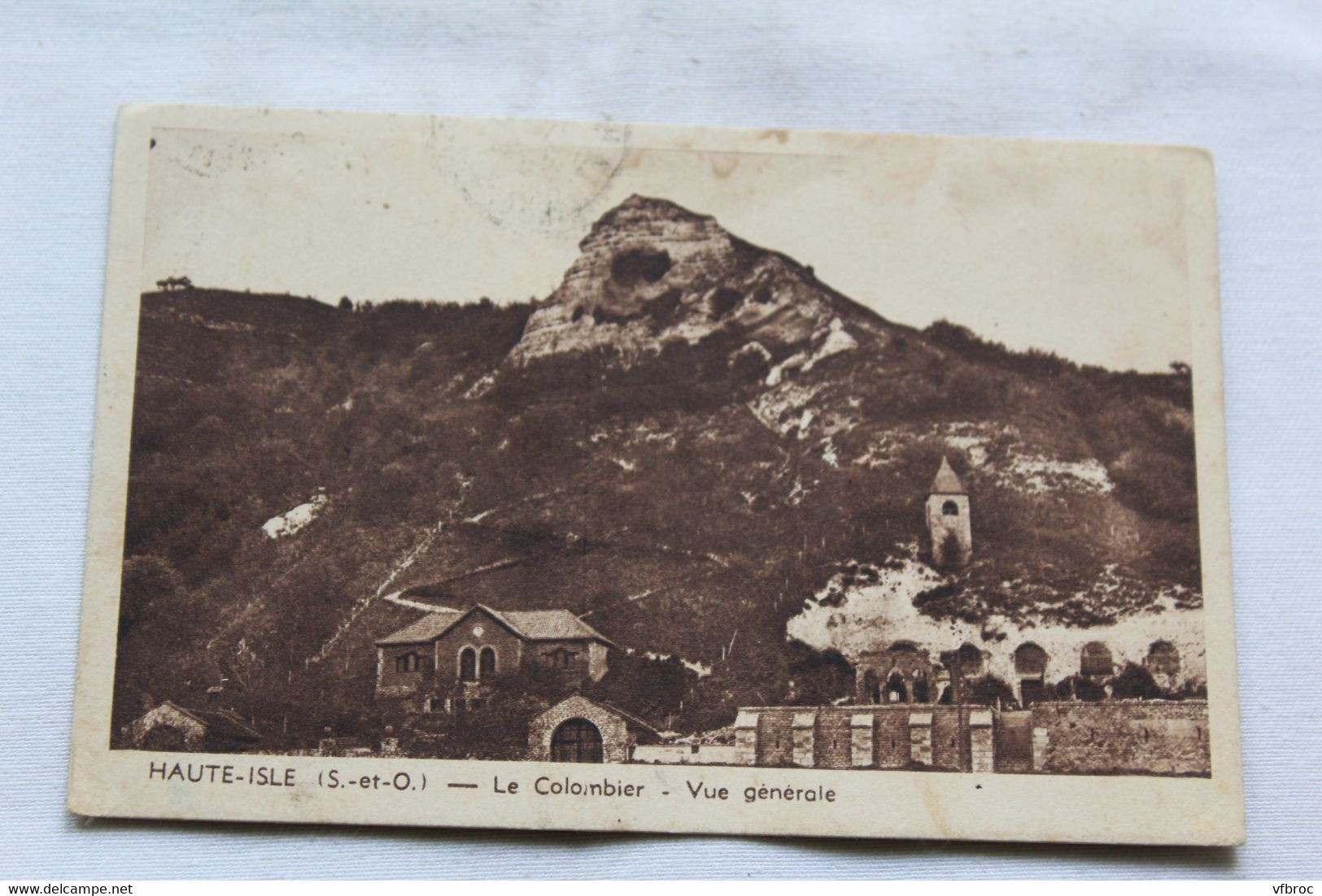 Cpsm 1950, Haute Isle, le Colombier, vue générale, Val d'Oise 95
