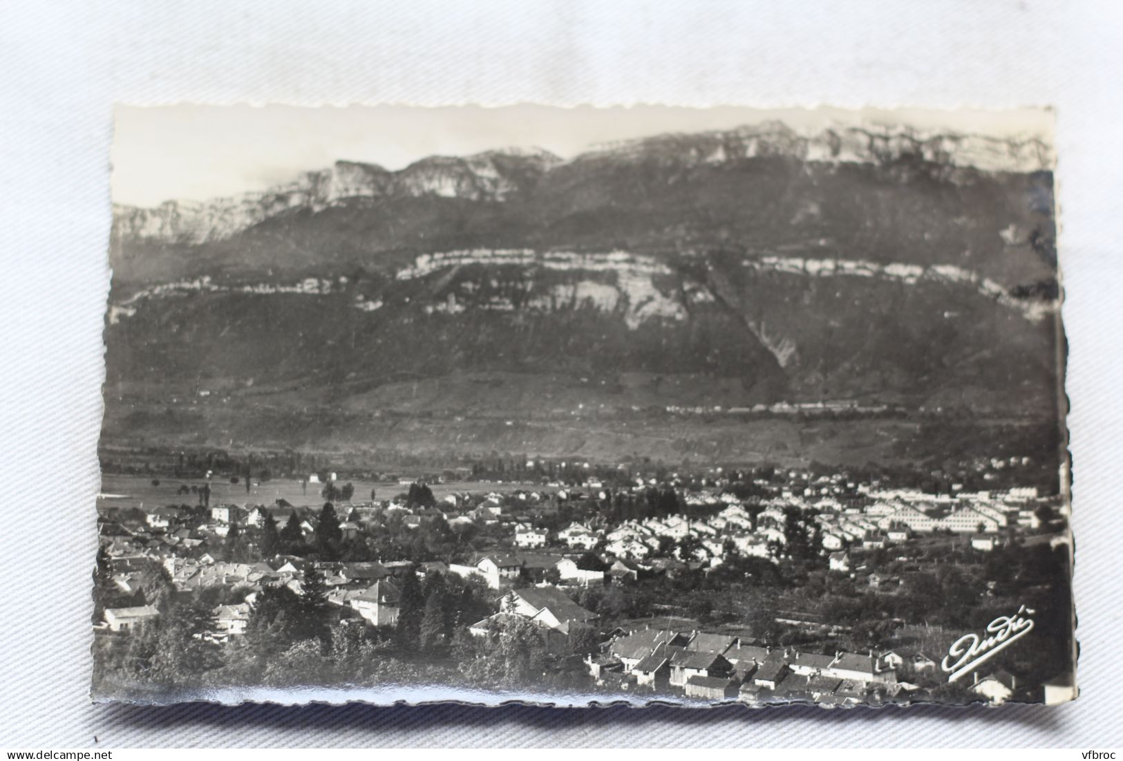 Cpsm 1951, Pontcharra sur Breda, vue générale, cités de la Viscamine, Isère 38