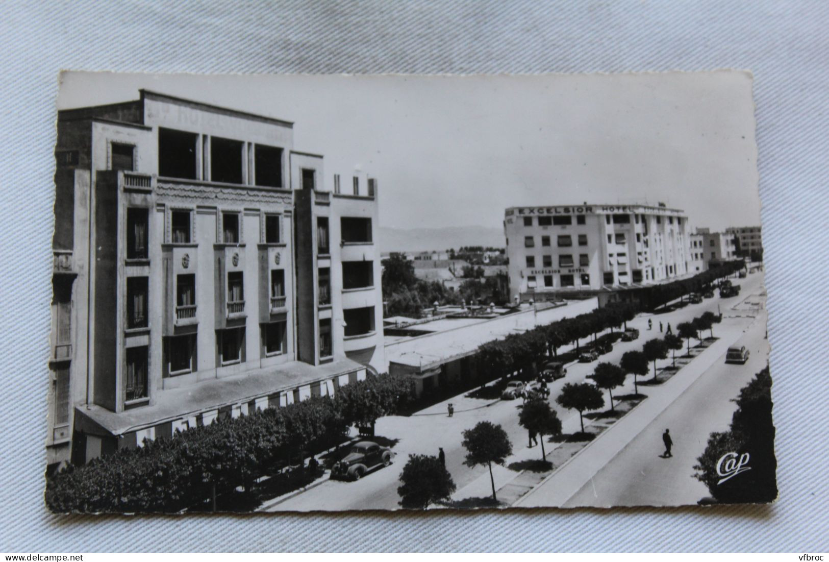 Cpsm 1952, Meknes, le cours Lyautey, Maroc