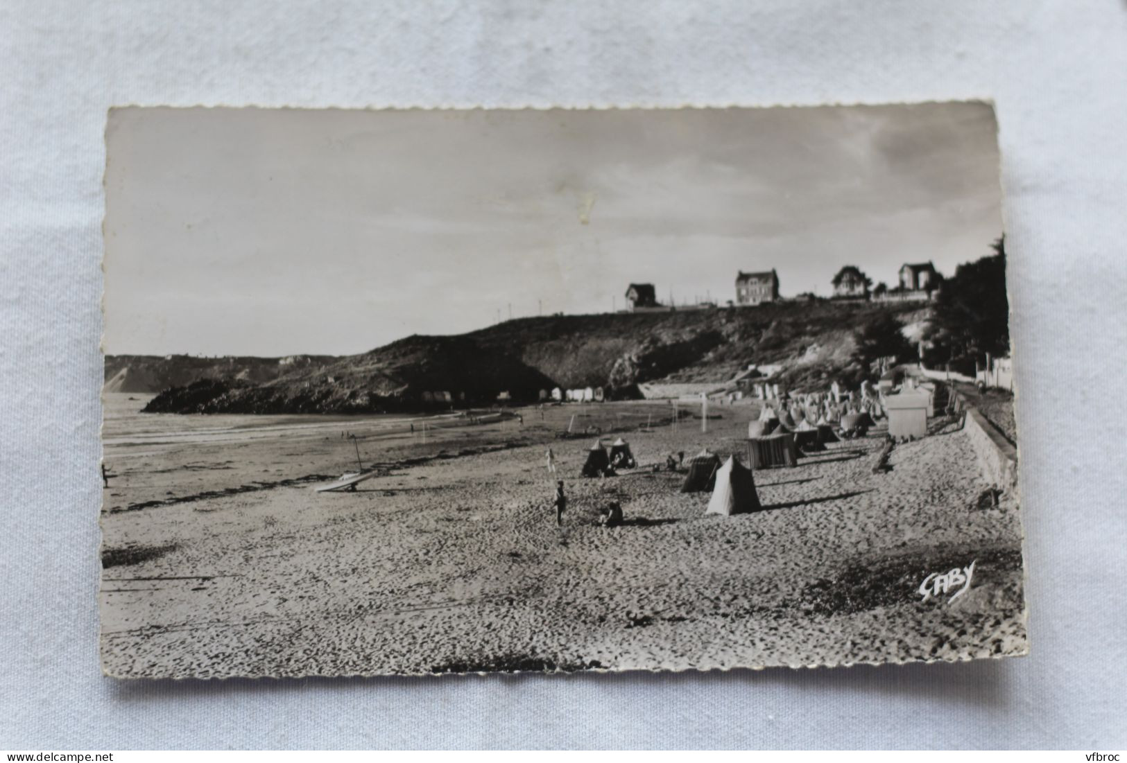 Cpsm 1953, Erquy, plage de Caroual, Cotes d'Armor 22