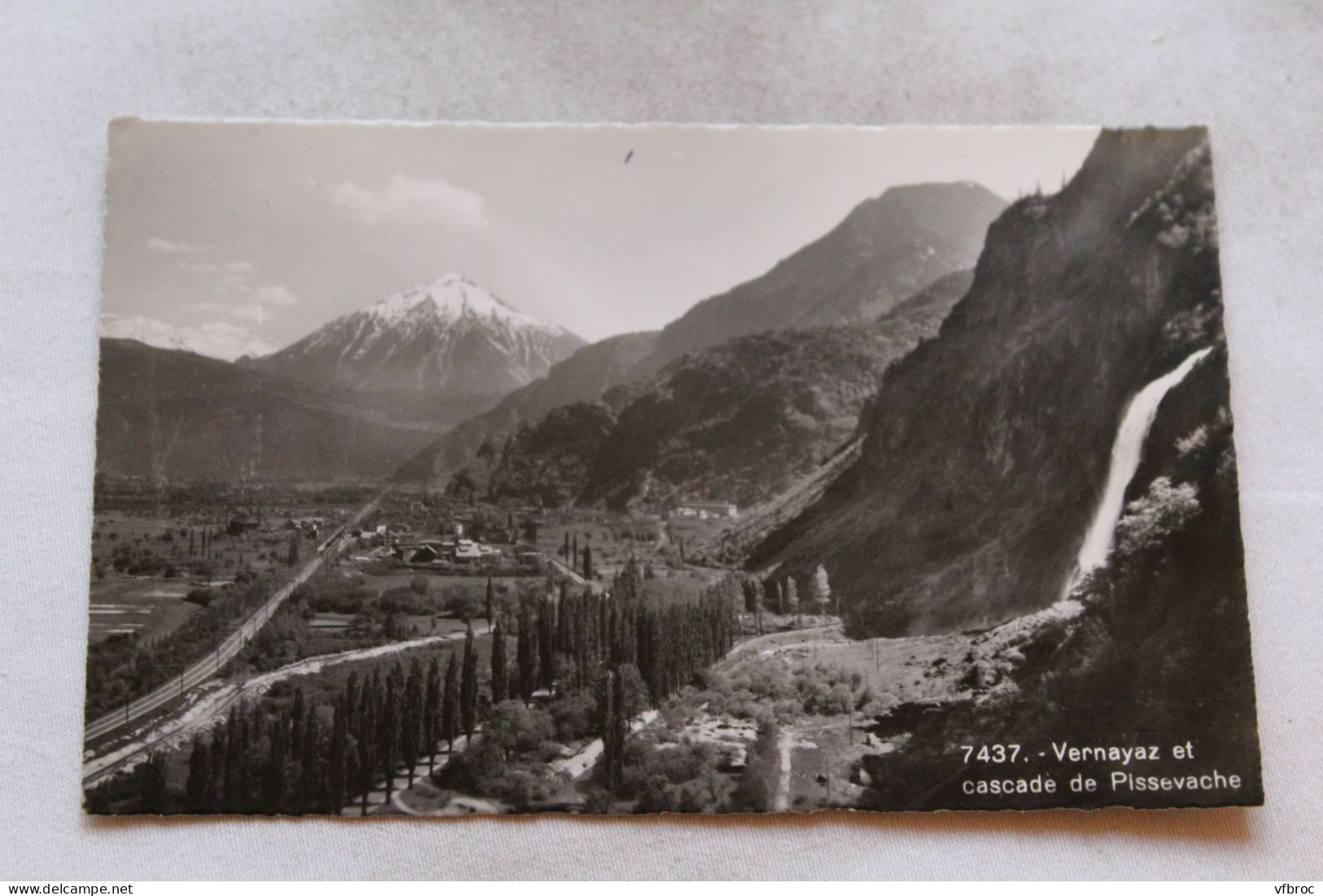 Cpsm 1953, Vernayaz et cascade de Pissevache, Suisse