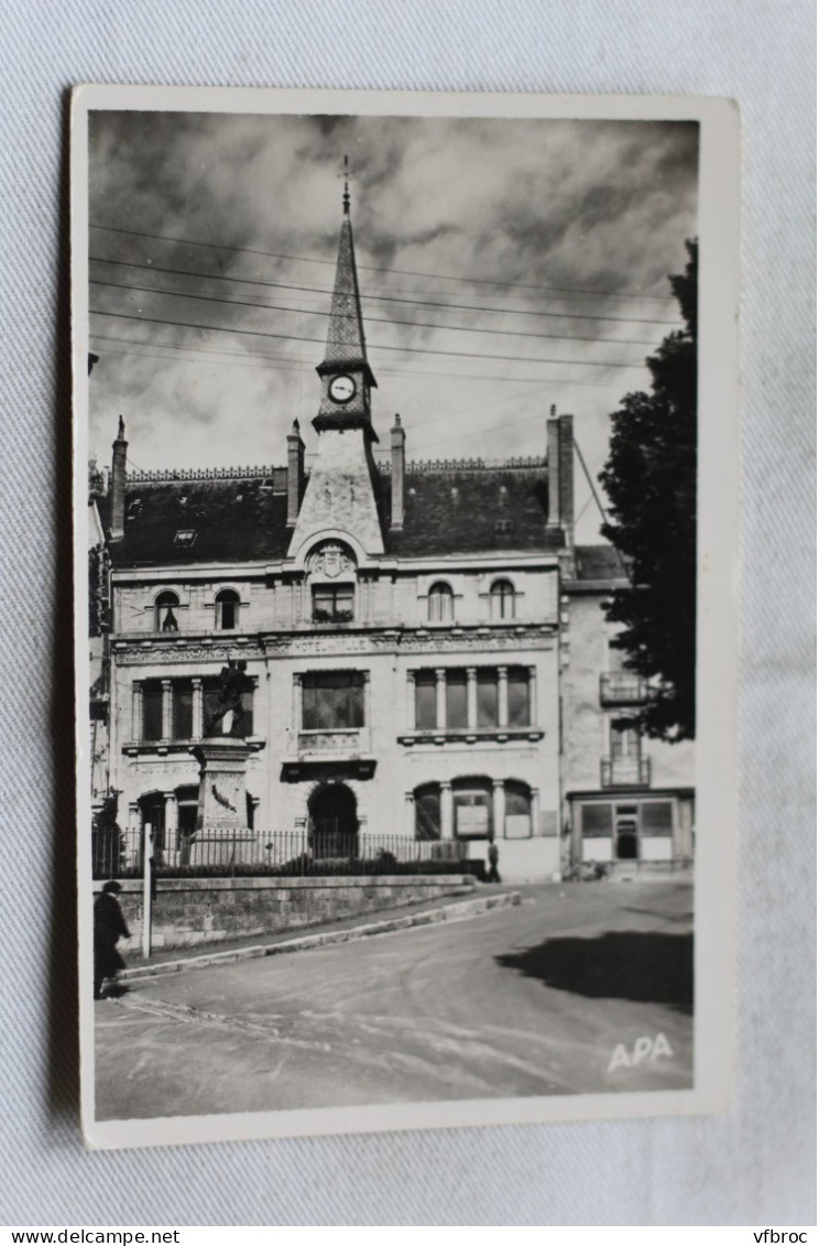 Cpsm 1956, Craponne sur Arzon, l'hôtel de ville et la poste, Haute Loire 43