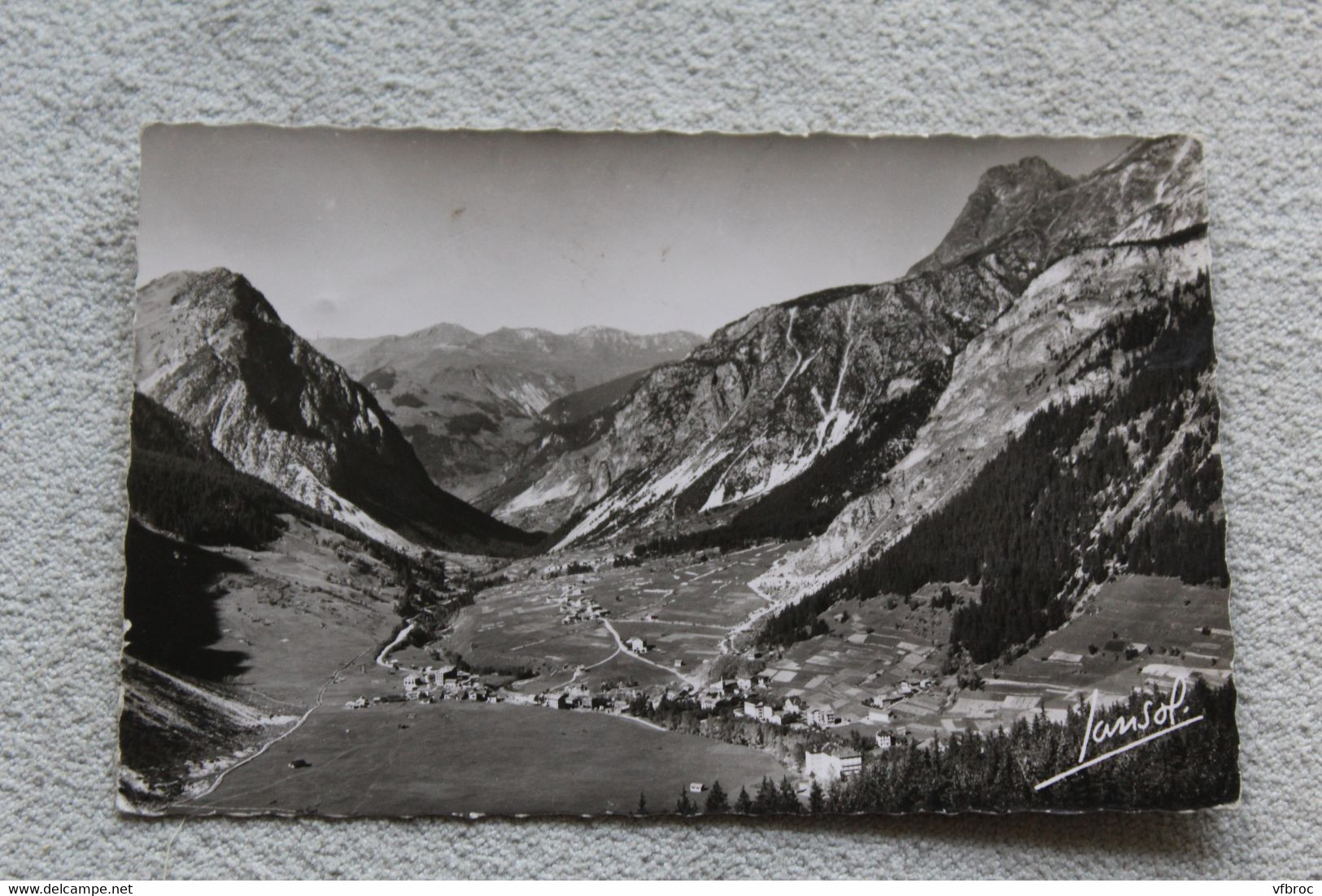 Cpsm 1957, Pralognan la Vanoise, la vallée et les pointes de Villeneuve et de la Vuzelle, Savoie 73
