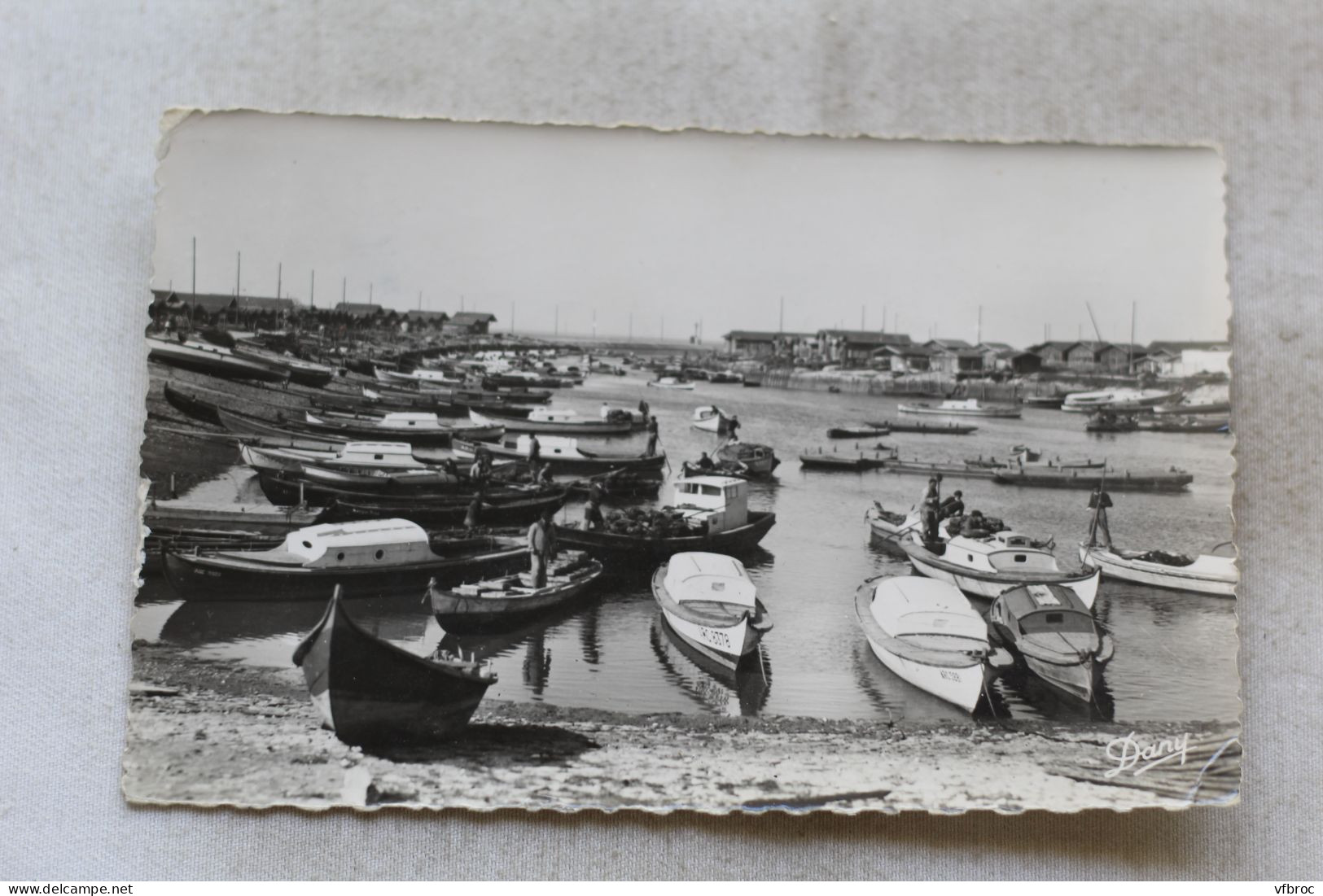 Cpsm 1959, Gujan Mestras, le grand port, Gironde 33