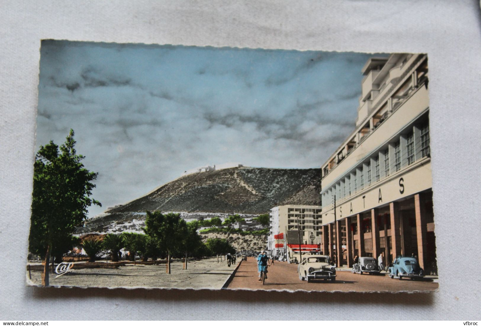 Cpsm, Agadir, boulevard Mohammed V vers la casbah, Maroc