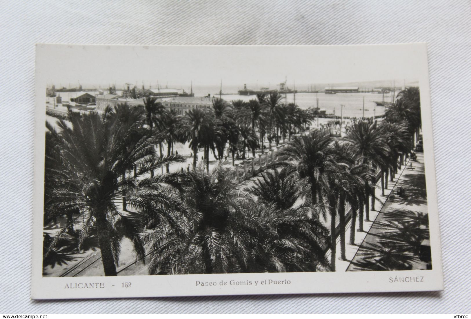Cpsm, Alicante, paseo de Gomis y puerto, Espagne