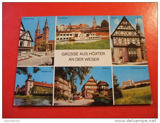 CPSM -ALLEMAGNE-HÖXTER-GRÜSSE AUS HÖXTER AN DER WESER -CARTE EN BON ETAT