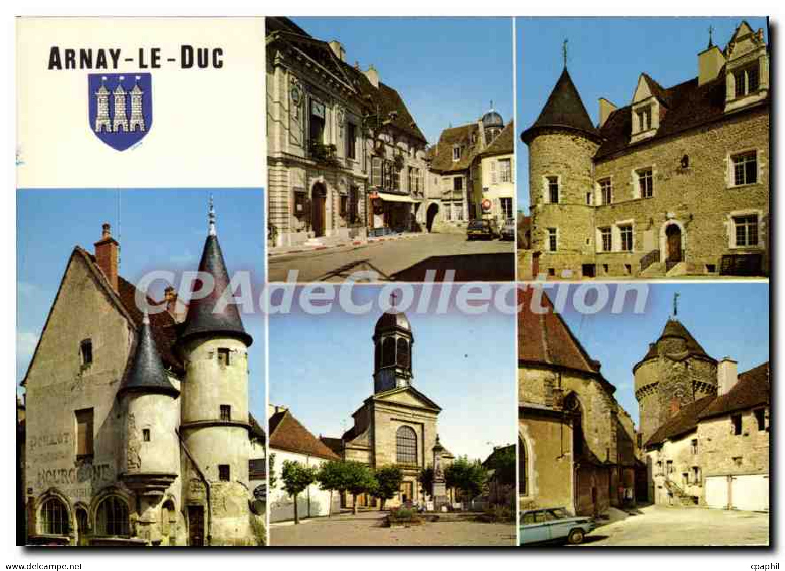 CPSM ARNAY-le-DUC église château  Motte-Forte